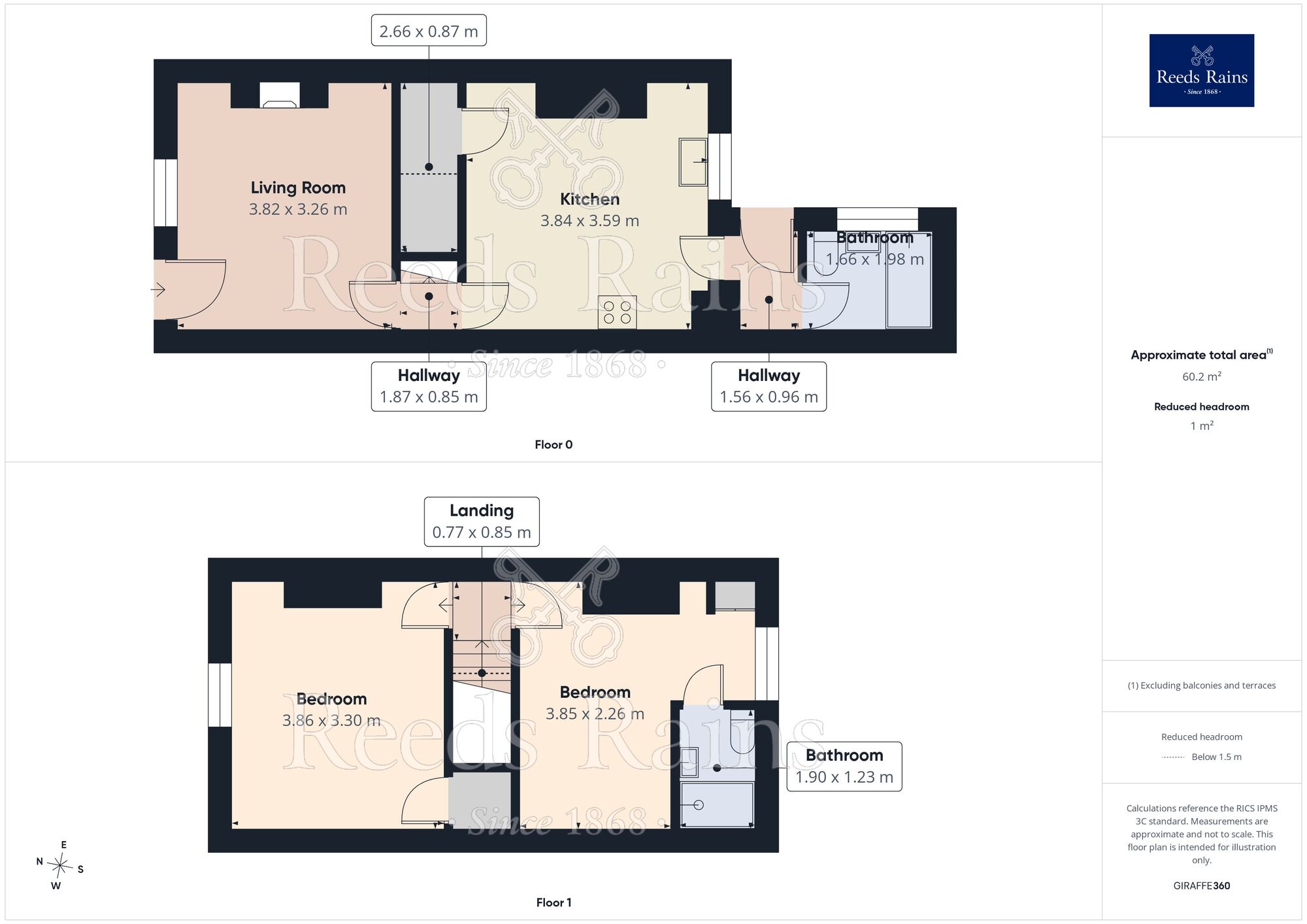 Floorplan of 2 bedroom Mid Terrace House for sale, Park Street, Chesterfield, Derbyshire, S40