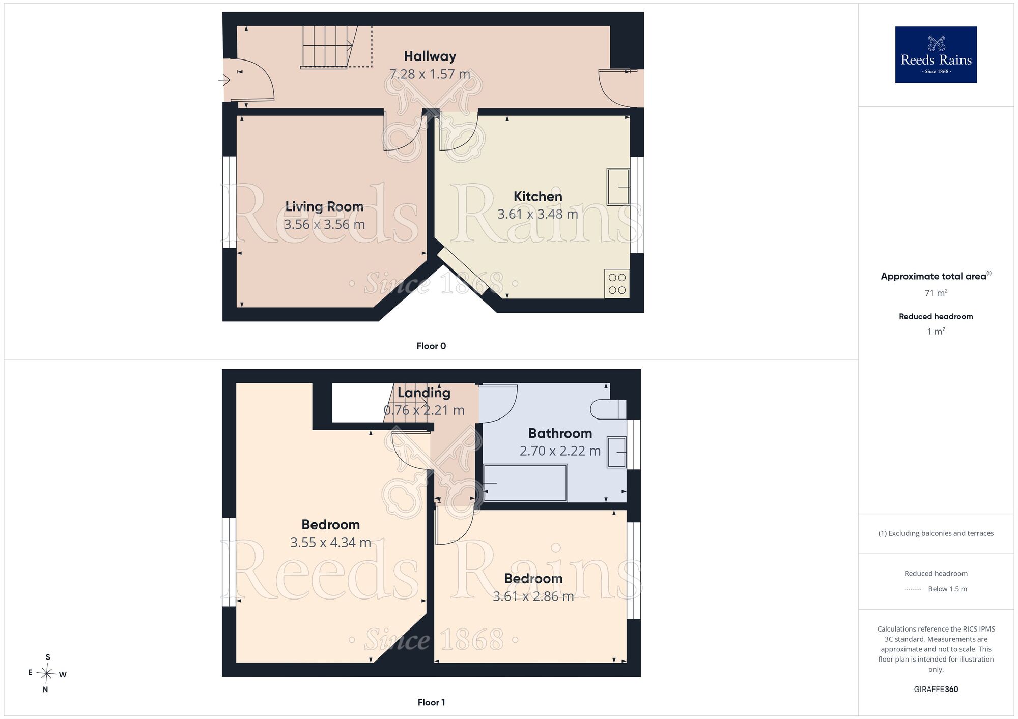 Floorplan of 2 bedroom Mid Terrace House for sale, North Road, Clowne, Derbyshire, S43