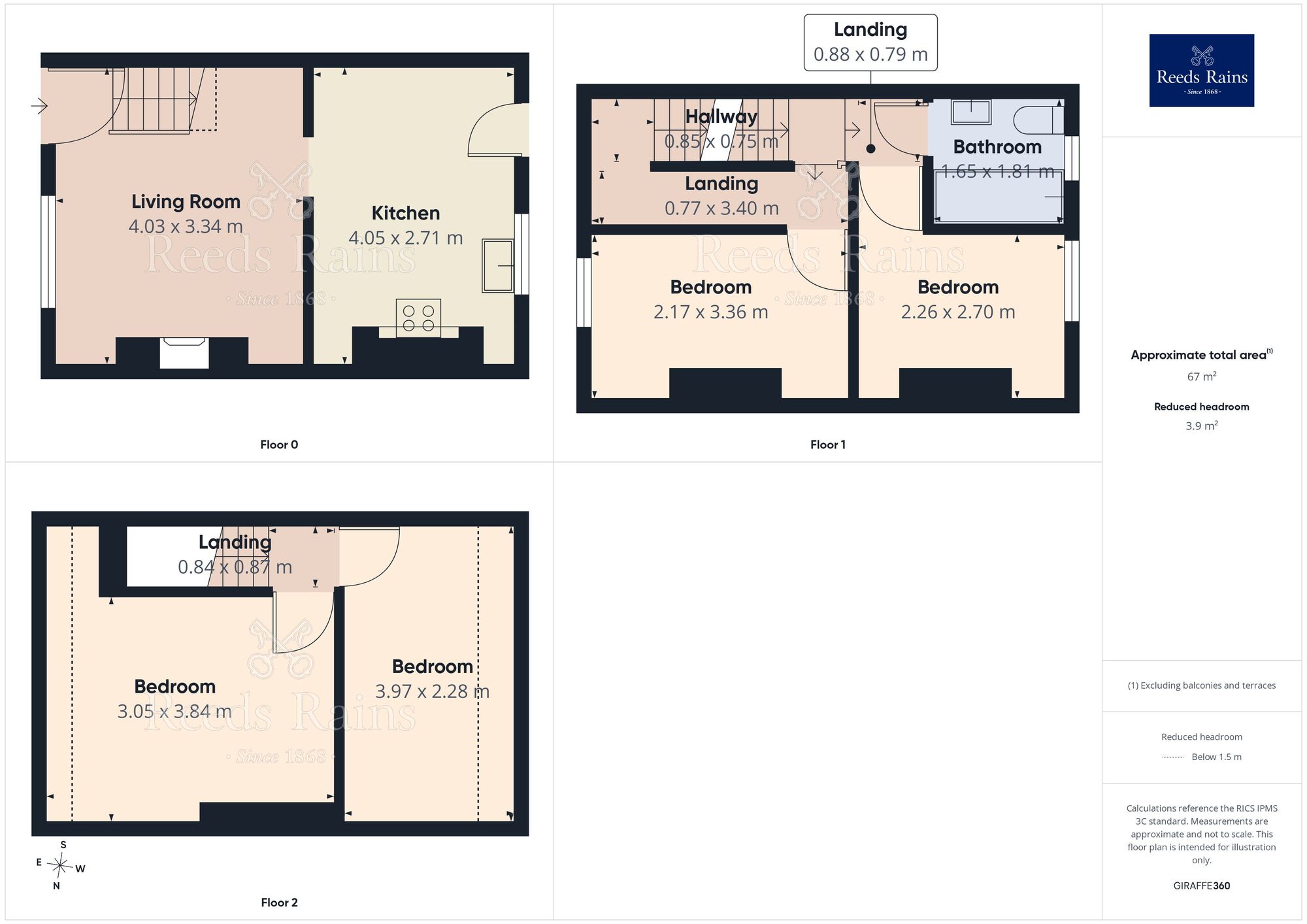 Floorplan of 4 bedroom Mid Terrace House for sale, North Road, Clowne, Derbyshire, S43