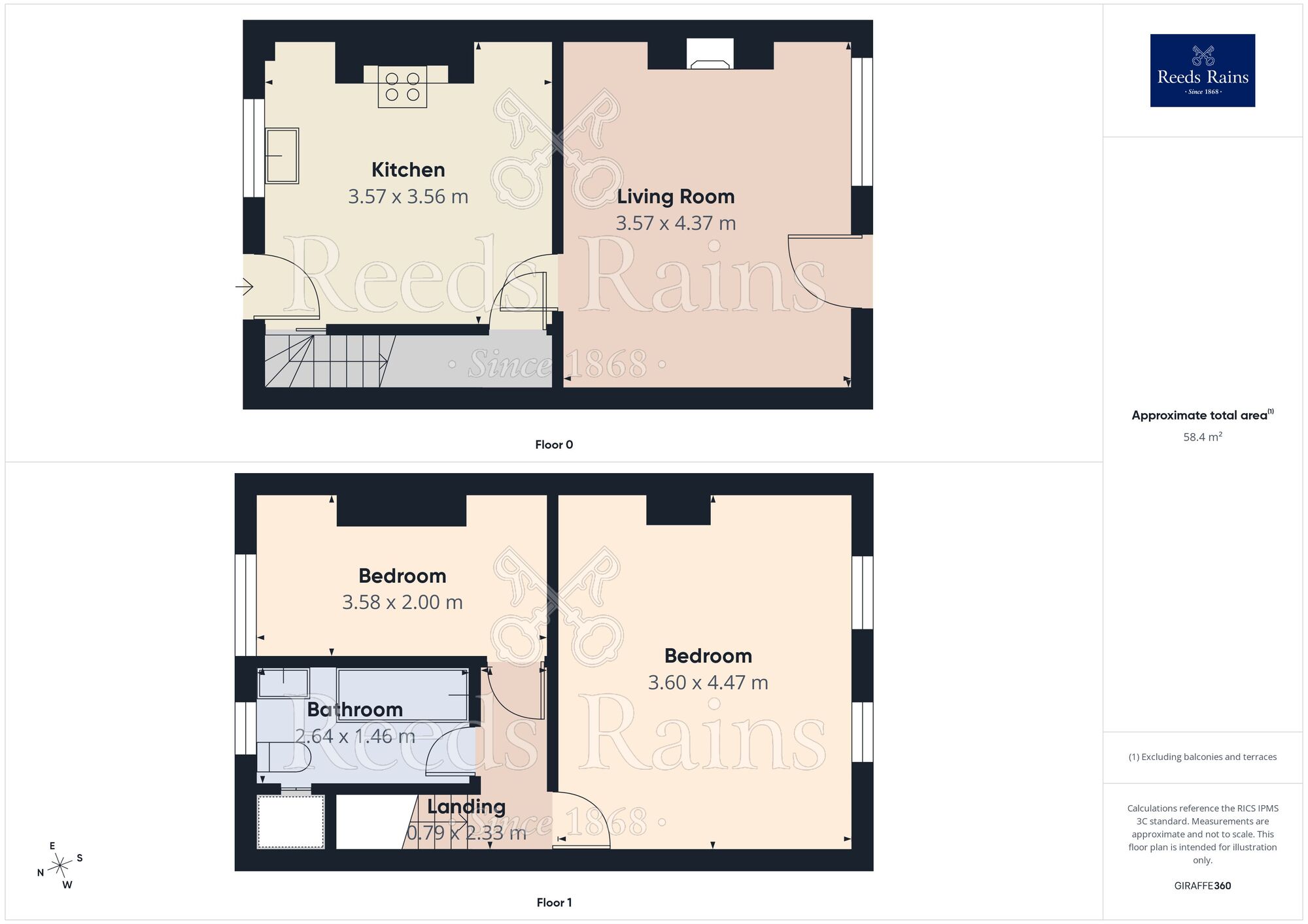 Floorplan of 2 bedroom Mid Terrace House for sale, Creswell Road, Clowne, Derbyshire, S43