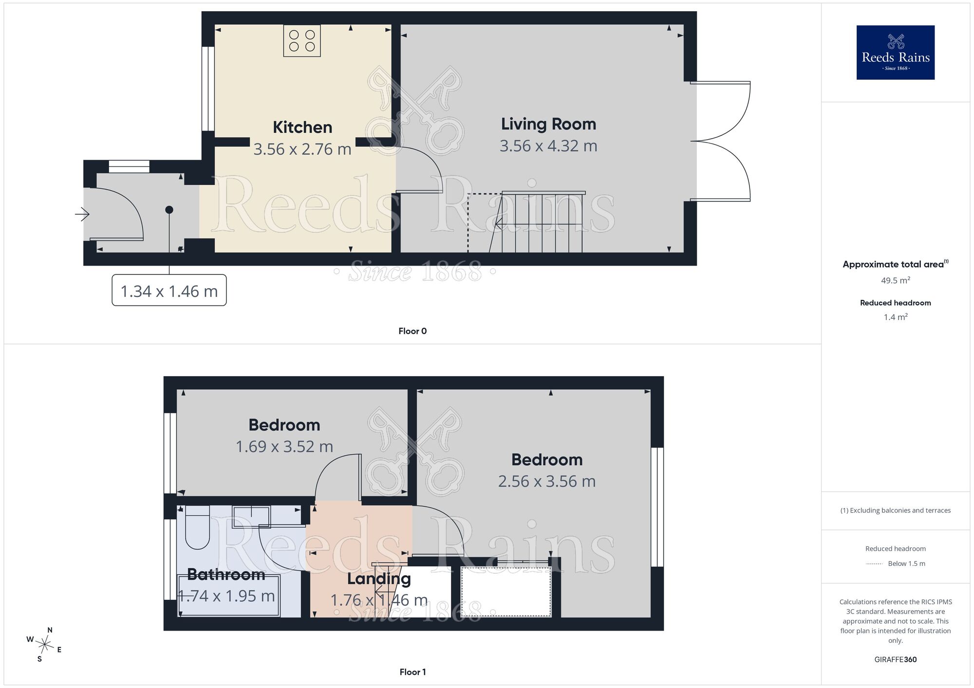 Floorplan of 2 bedroom Semi Detached House for sale, Wellington Street, New Whittington, Derbyshire, S43