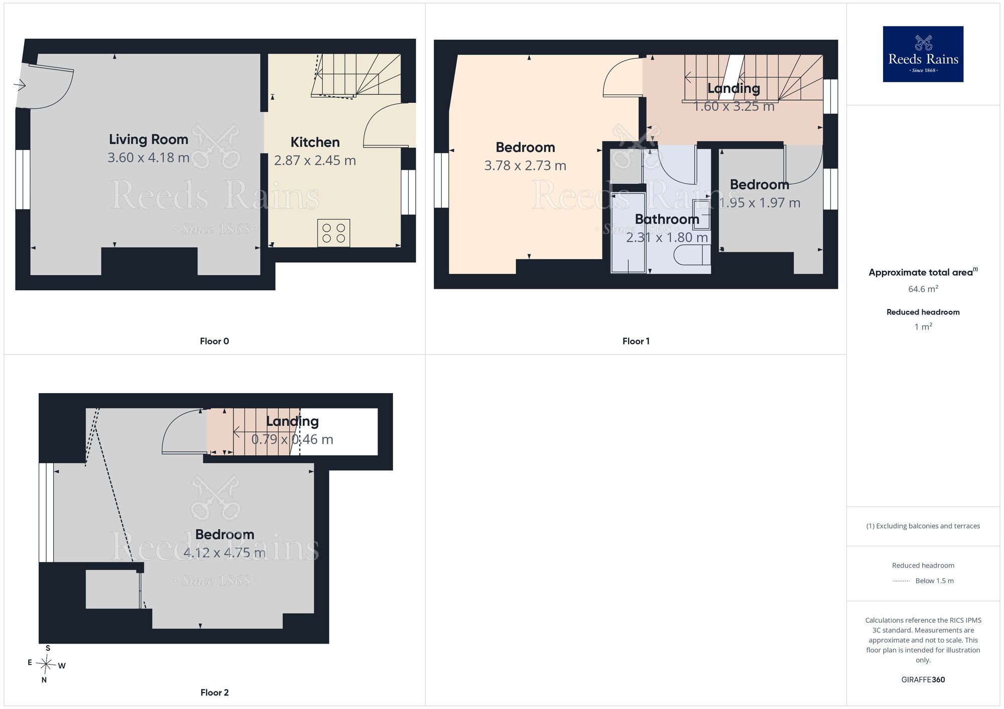 Floorplan of 3 bedroom Mid Terrace House for sale, Angel Yard, Chesterfield, Derbyshire, S40