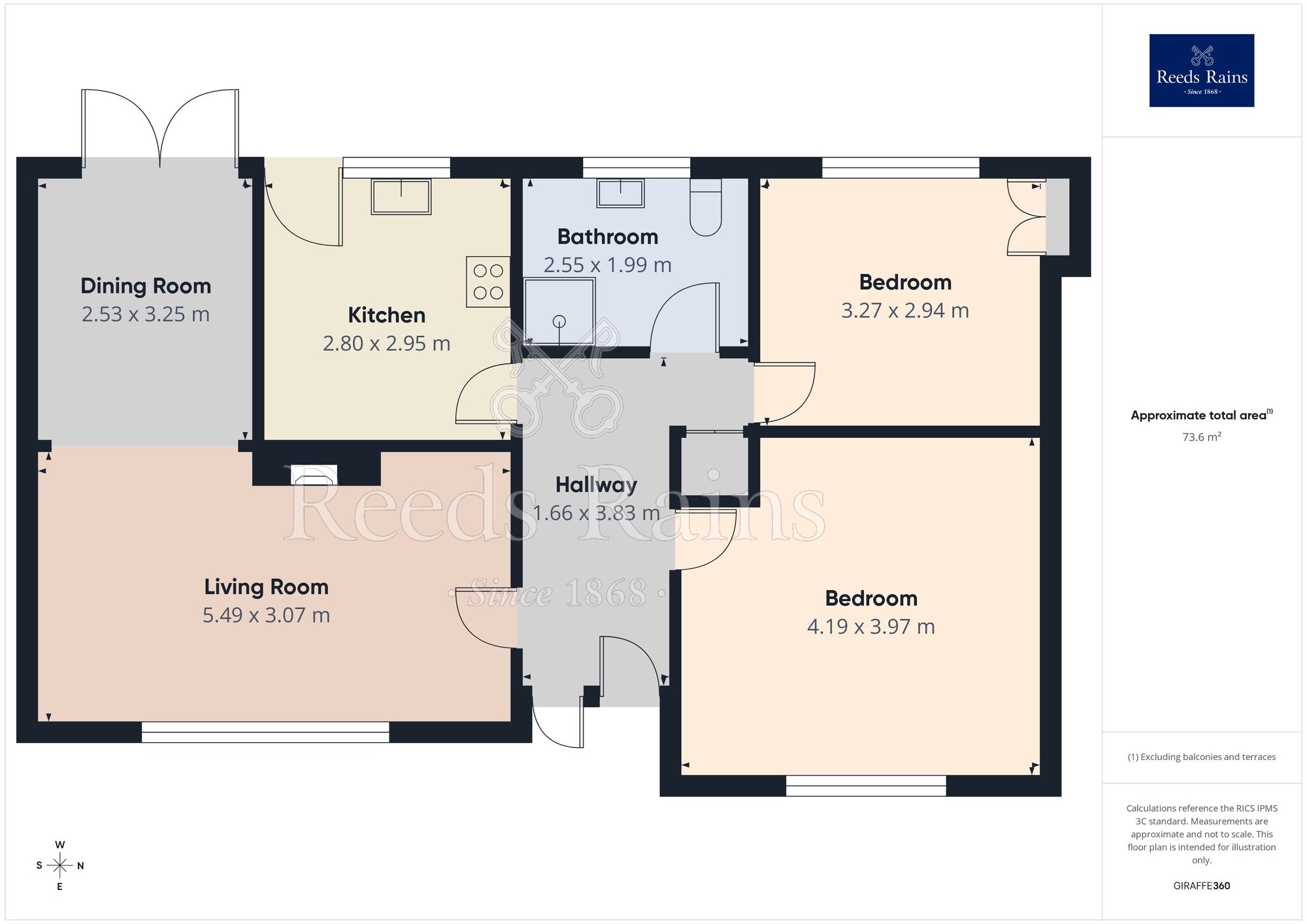 Floorplan of 2 bedroom Detached Bungalow for sale, Robincroft Road, Wingerworth, Derbyshire, S42