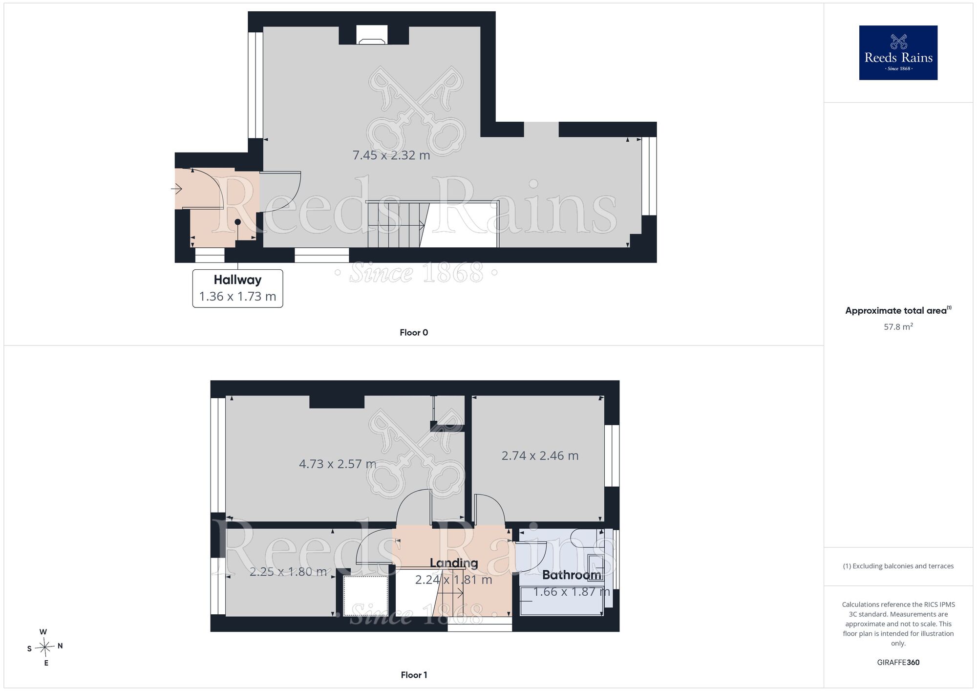 Floorplan of 3 bedroom Semi Detached House to rent, Cedar Close, Killamarsh, Derbyshire, S21