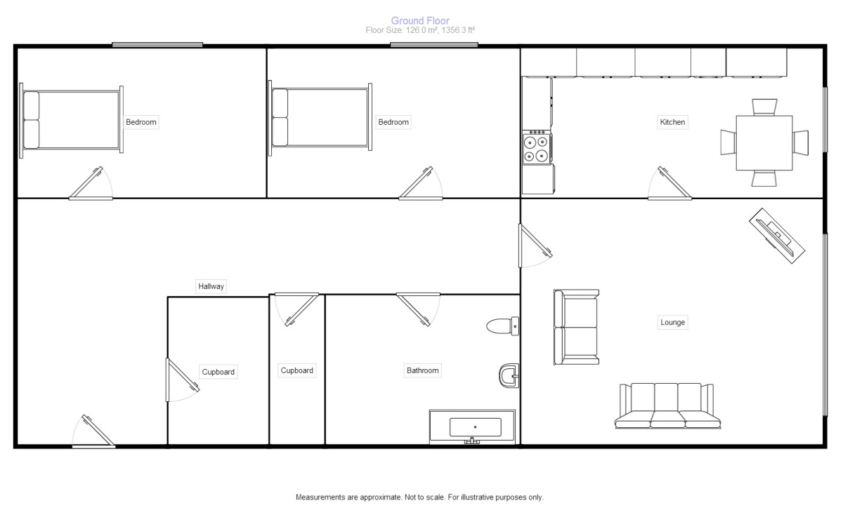 Floorplan of 2 bedroom Flat to rent, Montrose Court, Chester, CH4