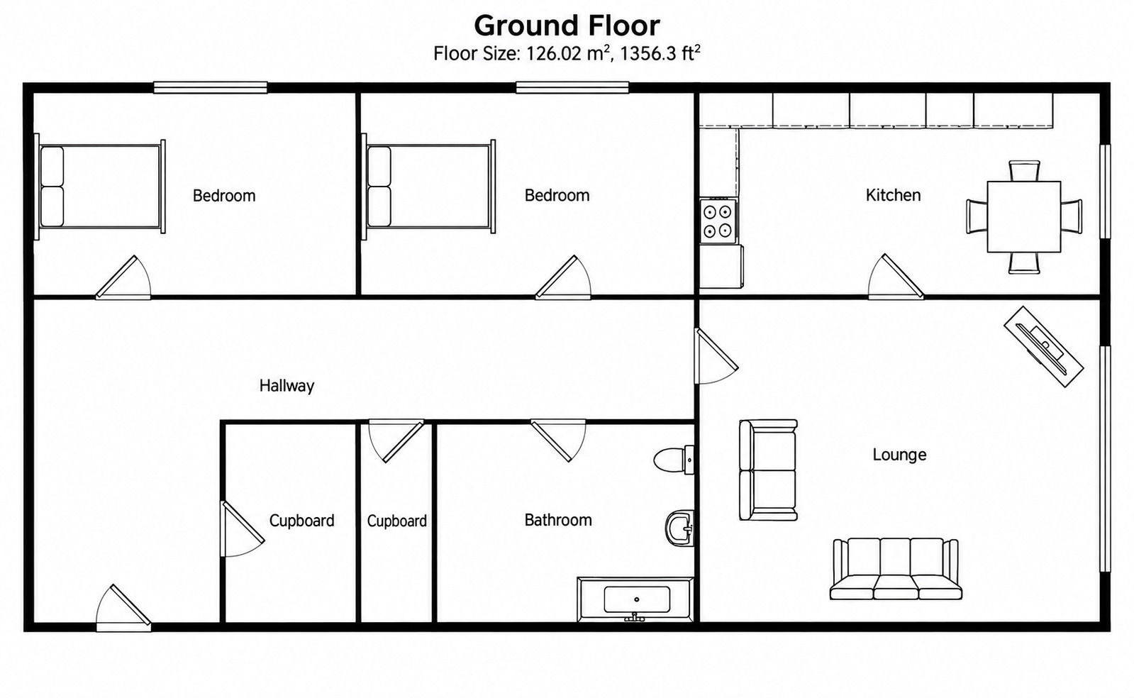 Floorplan of 2 bedroom Flat to rent, Montrose Court, Chester, Cheshire West and Ches, CH4