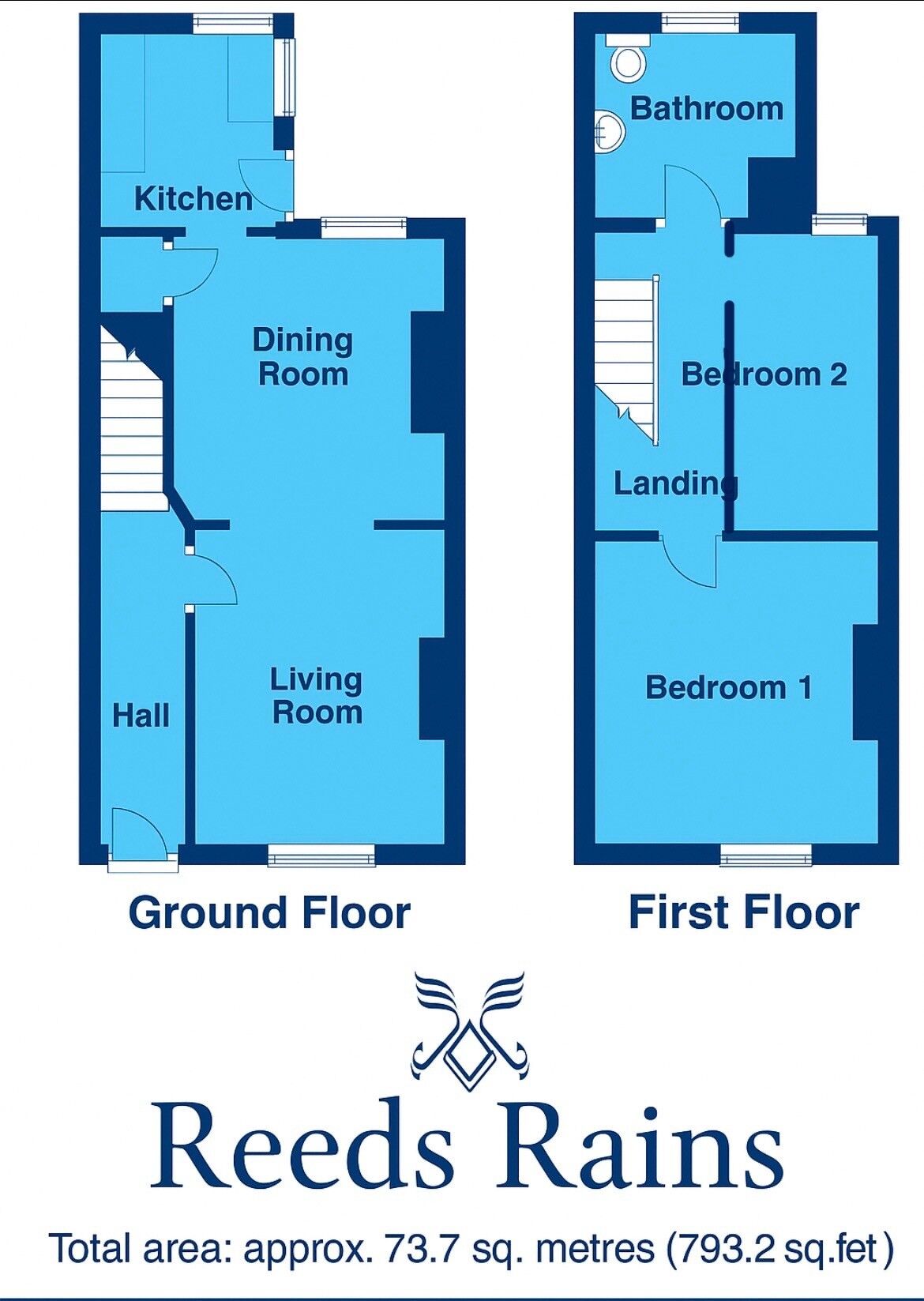 Floorplan of 2 bedroom Mid Terrace House for sale, Water Tower View, Chester, Cheshire, CH2