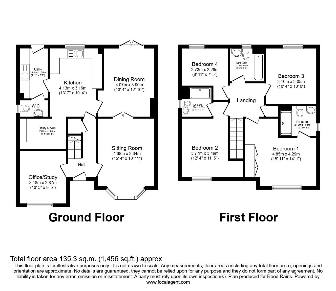 Floorplan of 4 bedroom Detached House for sale, Green Howards Road, Saighton, Cheshire, CH3