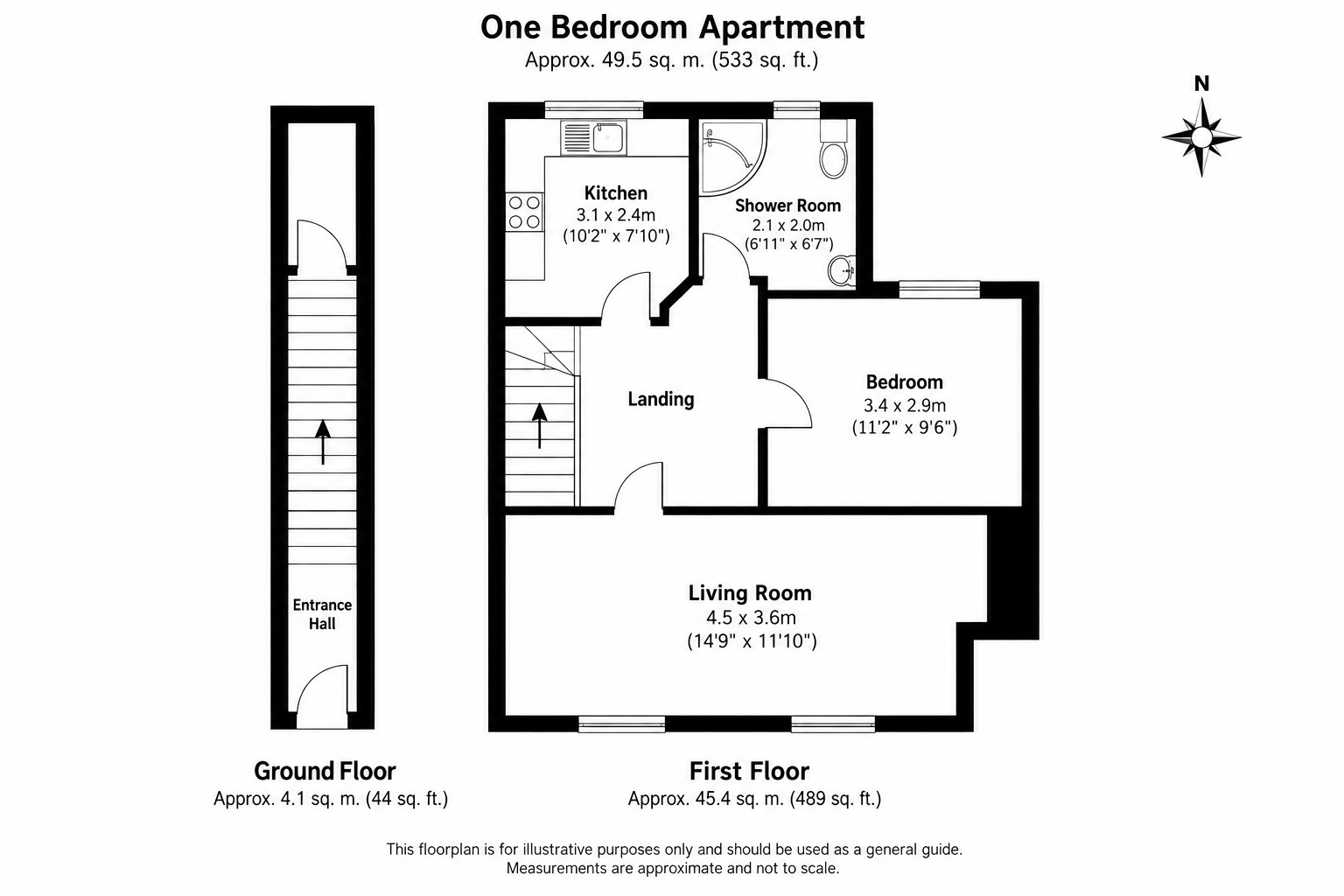 Floorplan of 1 bedroom Flat for sale, High Street, Saltney, Flintshire, CH4