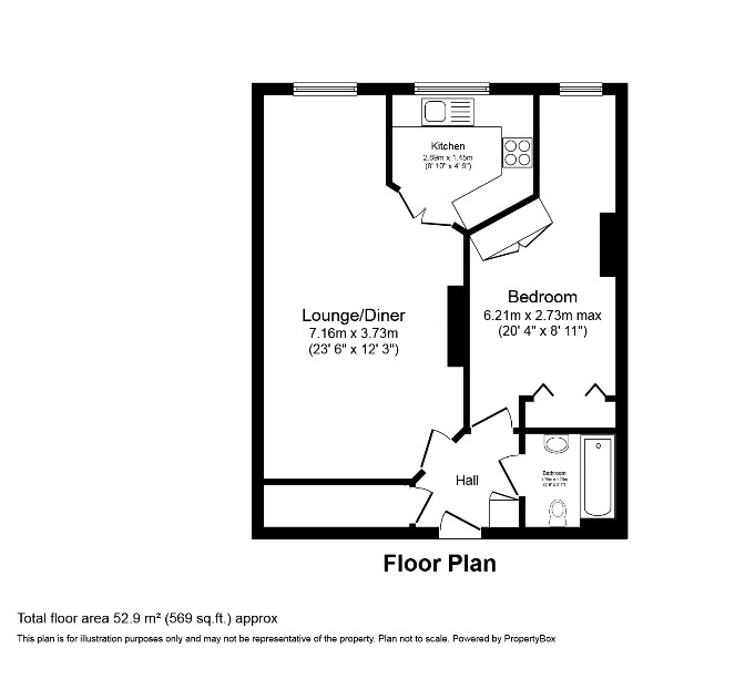 Floorplan of 1 bedroom  Flat for sale, Arkle Court, The Holkham, Chester, CH3