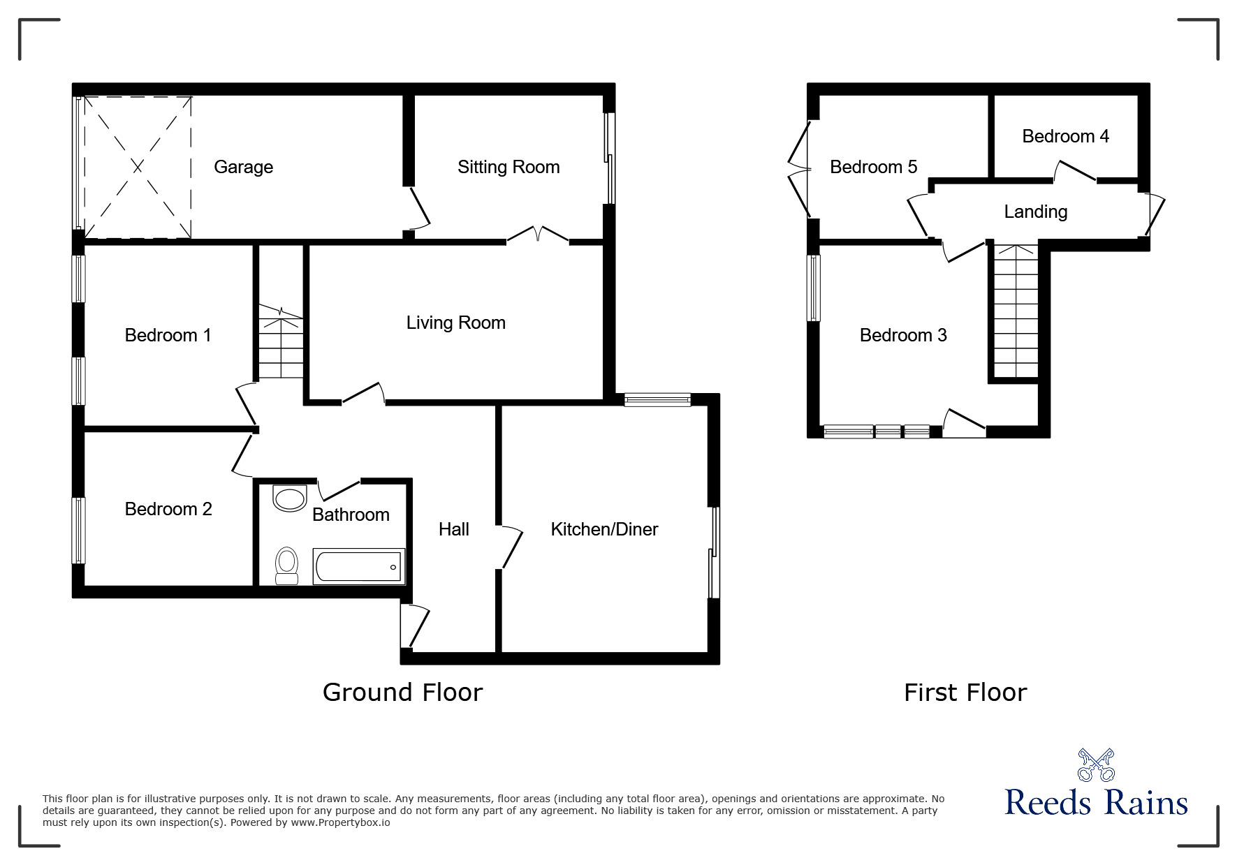 Floorplan of 4 bedroom Detached House for sale, Church Road, Saughall, Cheshire, CH1