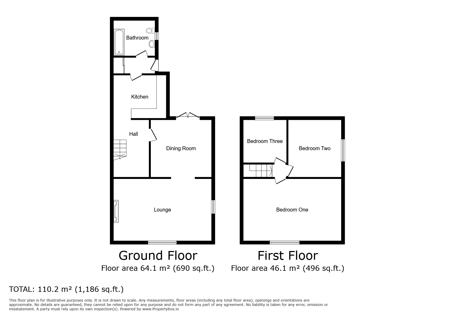 Floorplan of 3 bedroom End Terrace House for sale, Westminster Road, Hoole, Cheshire, CH2