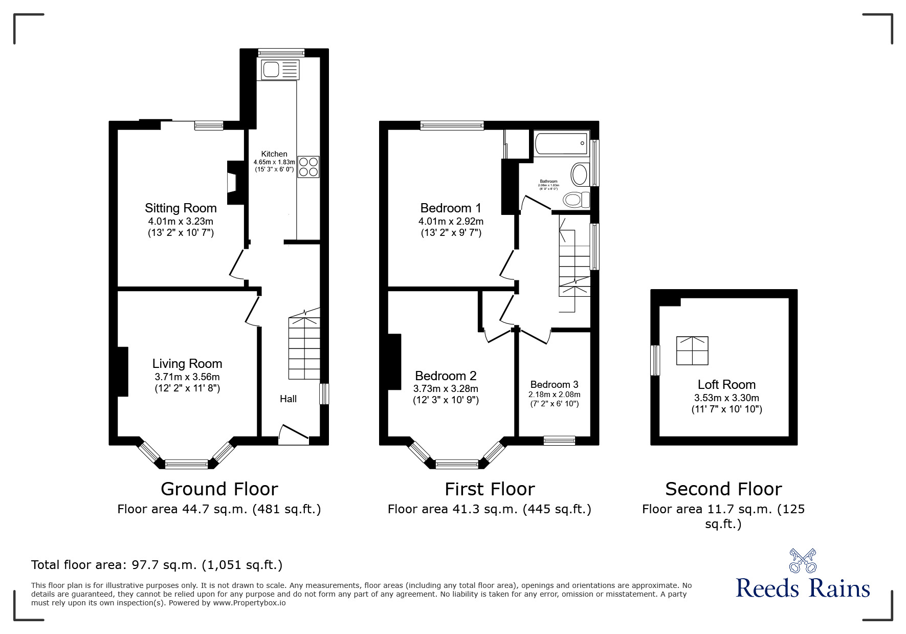 Floorplan of 3 bedroom Semi Detached House for sale, Richmond Road, Connah's Quay, Flintshire, CH5