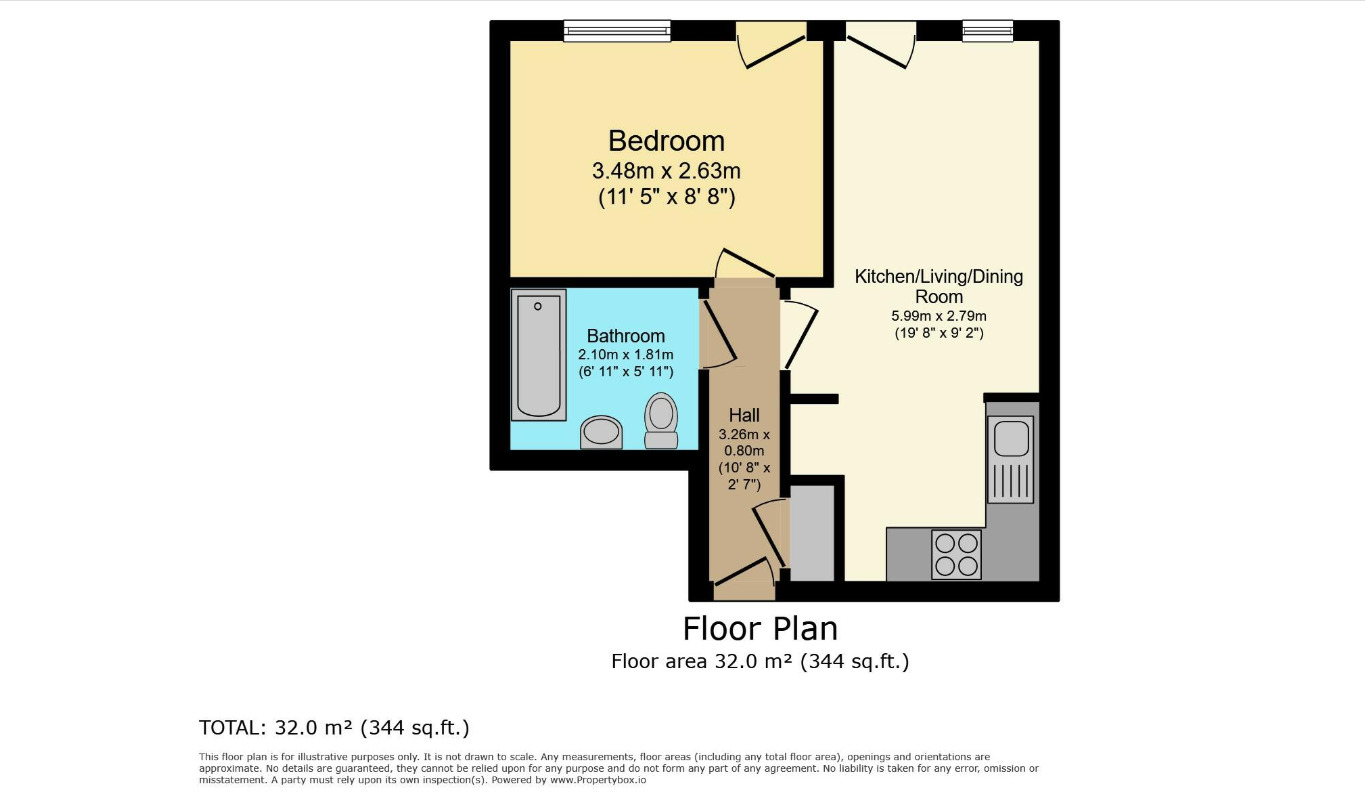 Floorplan of 1 bedroom  Flat to rent, Saddlery Way, Chester, Cheshire, CH1
