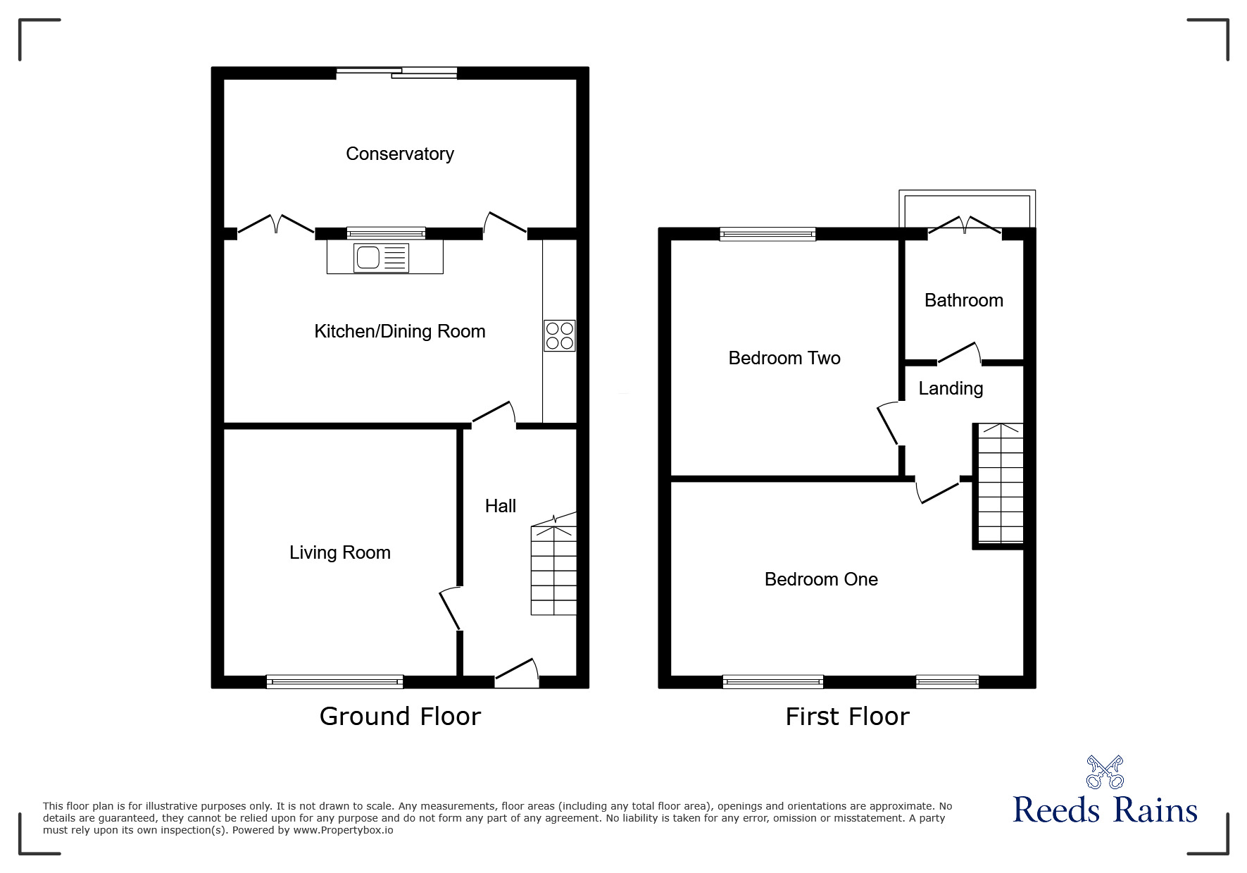 Floorplan of 2 bedroom Mid Terrace House for sale, Stamford Road, Blacon, Cheshire, CH1