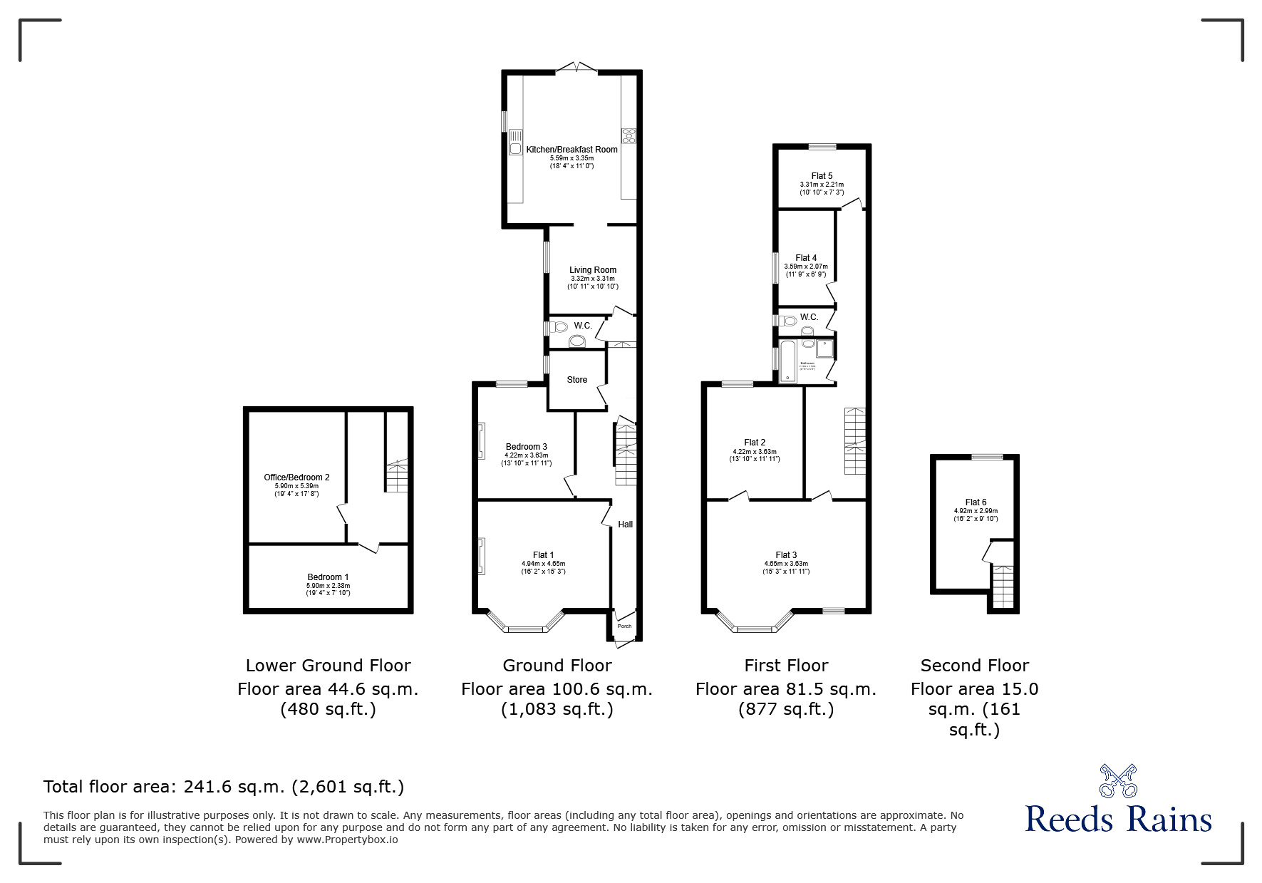 Floorplan of 7 bedroom Mid Terrace Flat for sale, Brook Lane, Chester, Cheshire, CH2