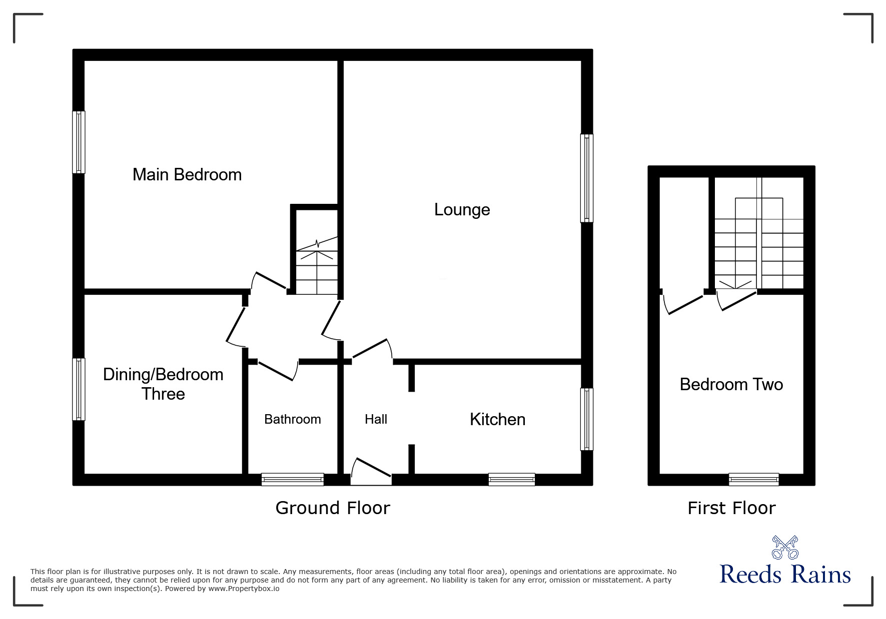 Floorplan of 3 bedroom Semi Detached Bungalow for sale, Brookside, Great Boughton, Cheshire, CH3