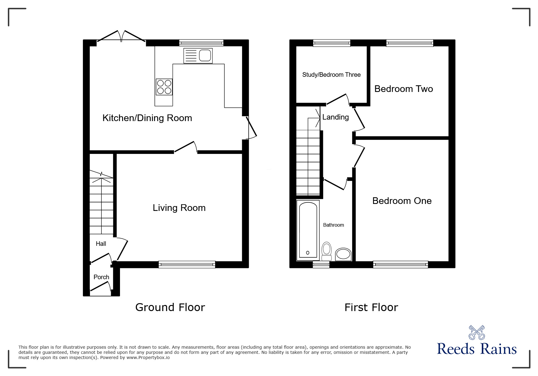 Floorplan of 3 bedroom Semi Detached House for sale, Llys Eithin, Northop Hall, Flintshire, CH7