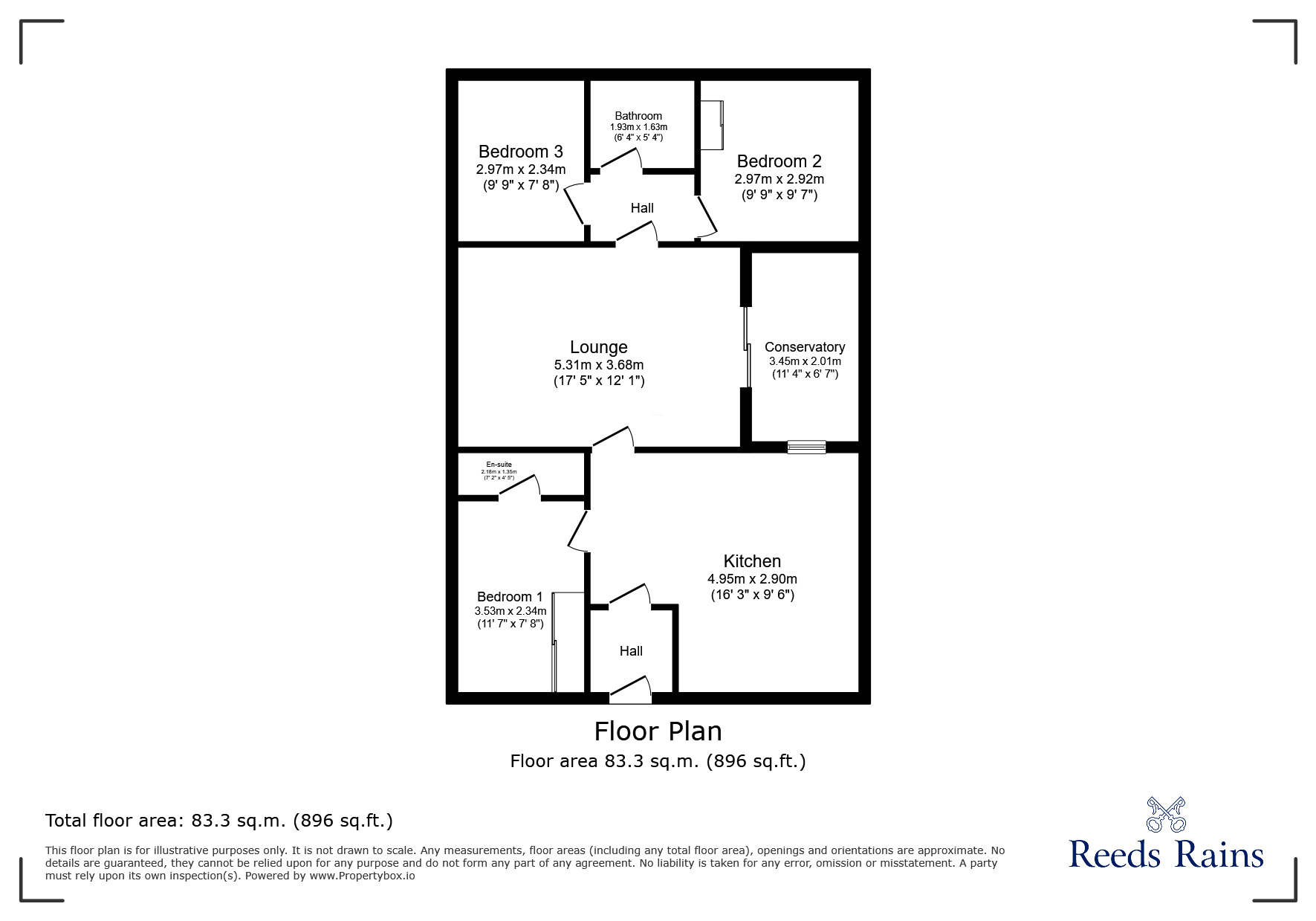 Floorplan of 3 bedroom Detached Bungalow for sale, Vincent Drive, Chester, Cheshire, CH4