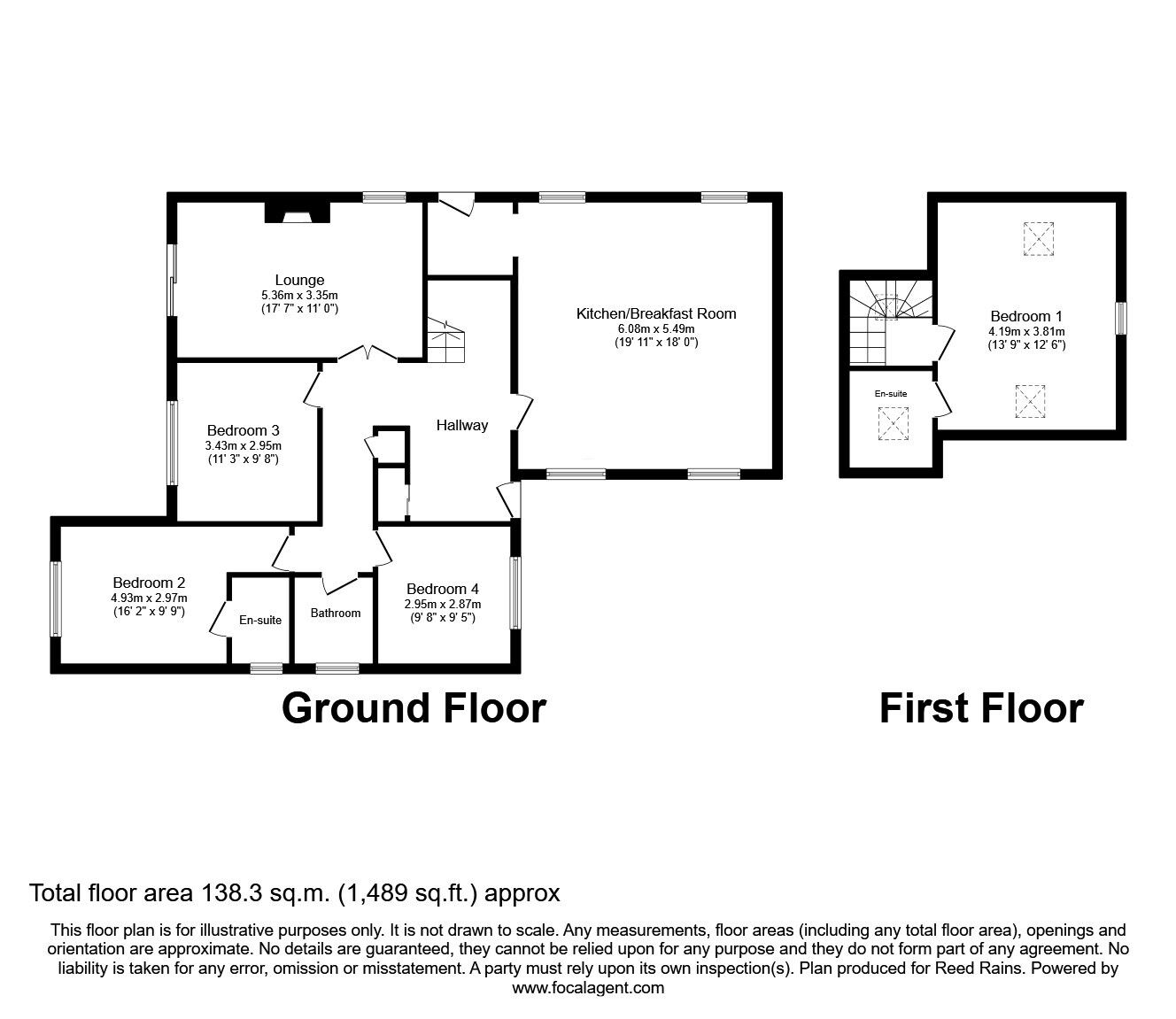 Floorplan of 4 bedroom Detached Bungalow for sale, Foxes Lane, Garden City, Flintshire, CH5