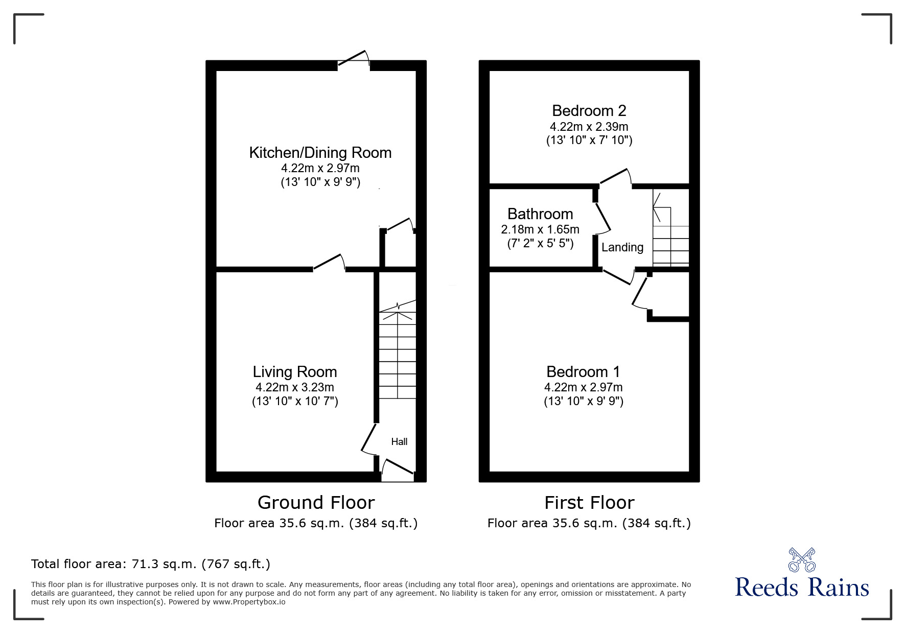 Floorplan of 2 bedroom Semi Detached House for sale, Penfold Way, Dodleston, Cheshire West and Ches, CH4