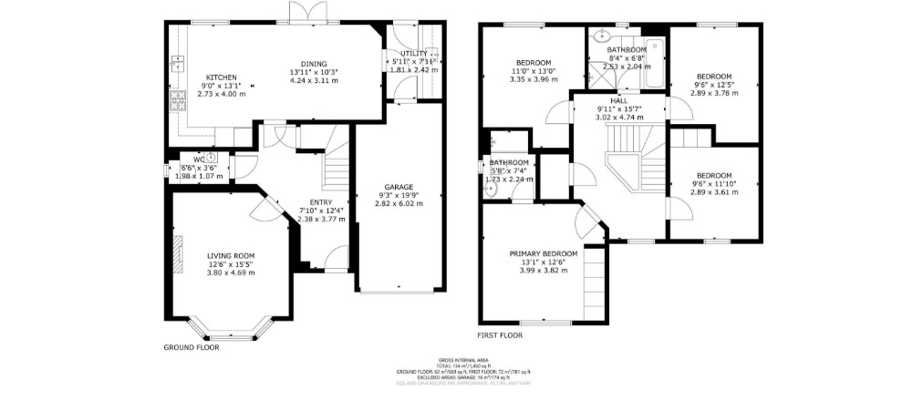 Floorplan of 4 bedroom Detached House for sale, Yew Tree Avenue, Saughall, Flintshire, CH1