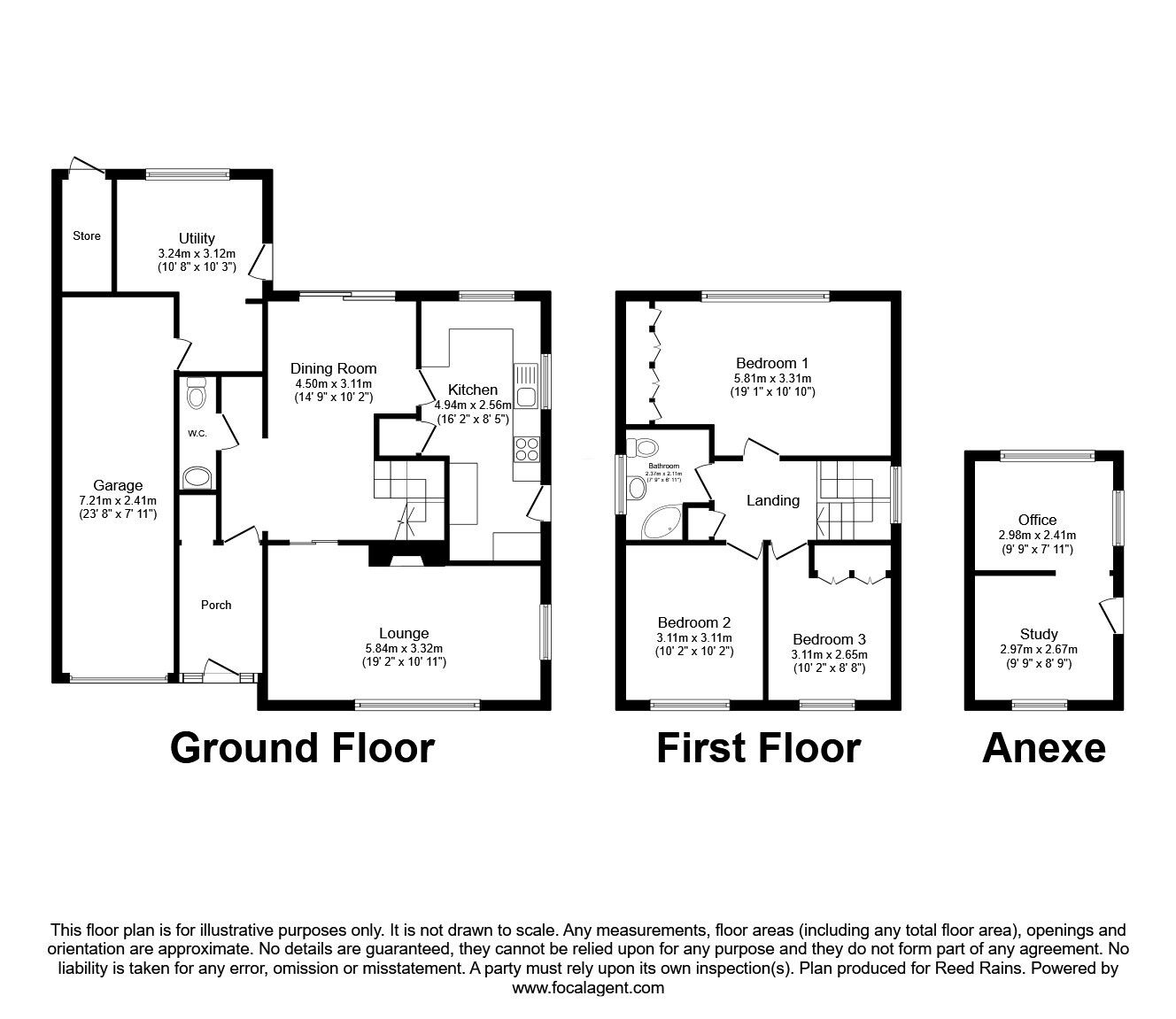 Floorplan of 3 bedroom Semi Detached House for sale, Broom Crescent, Tarvin, Cheshire, CH3
