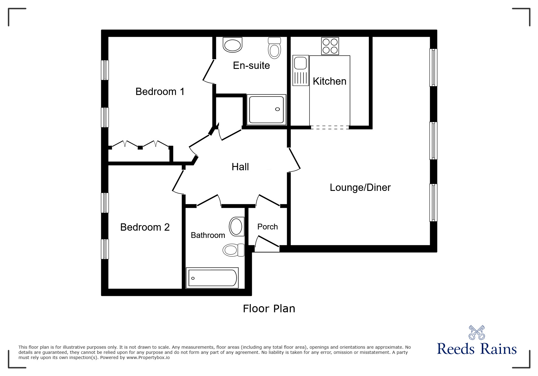 Floorplan of 2 bedroom  Flat for sale, New Crane Street, Chester, Cheshire, CH1