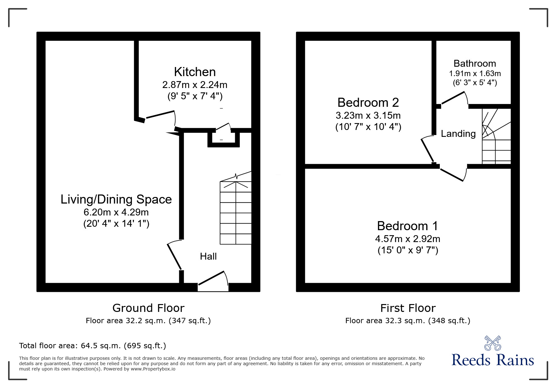 Floorplan of 2 bedroom End Terrace House for sale, Blacon Point Road, Blacon, Cheshire, CH1