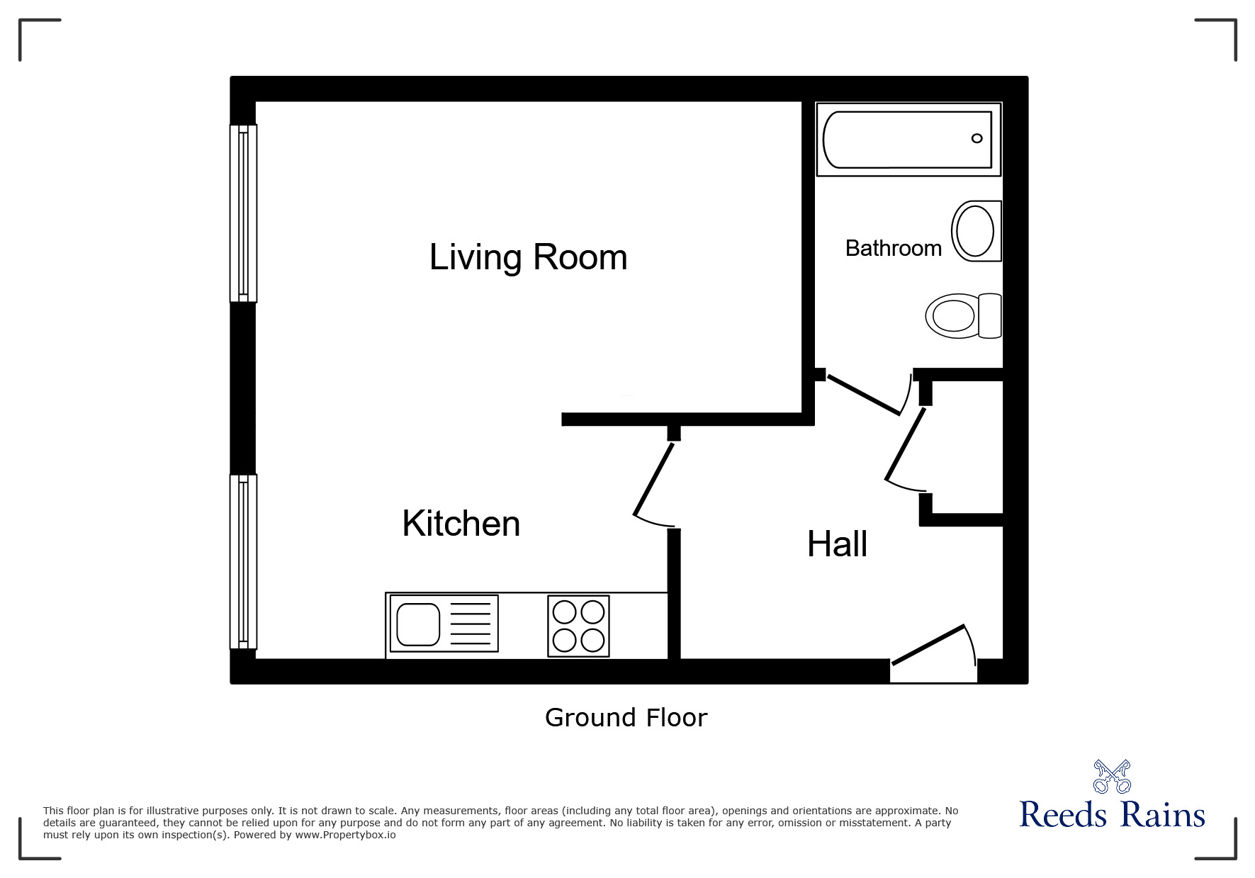 Floorplan of 1 bedroom  Flat for sale, Chedworth House, The Square, Cheshire, CH1