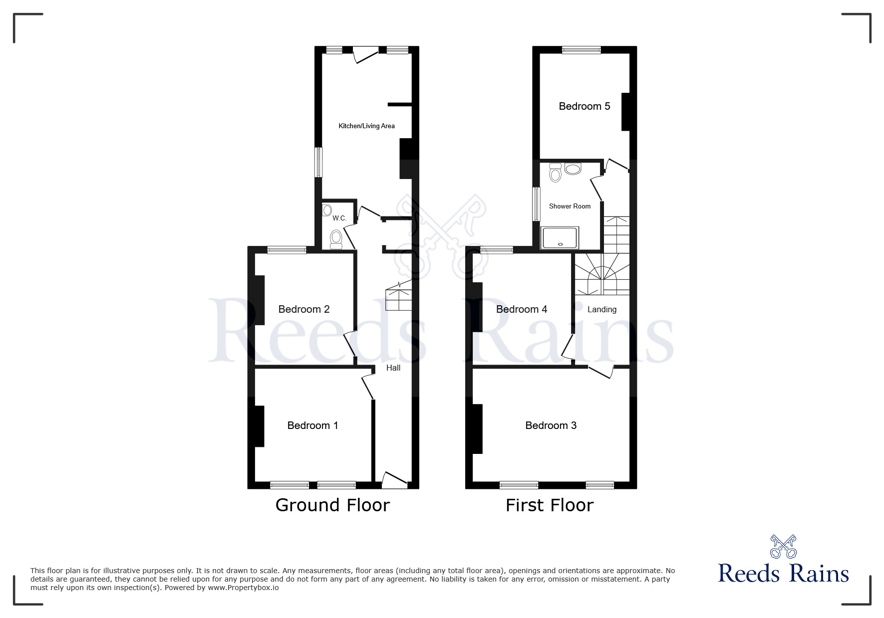 Floorplan of 5 bedroom Mid Terrace House for sale, Bouverie Street, Chester, Cheshire, CH1
