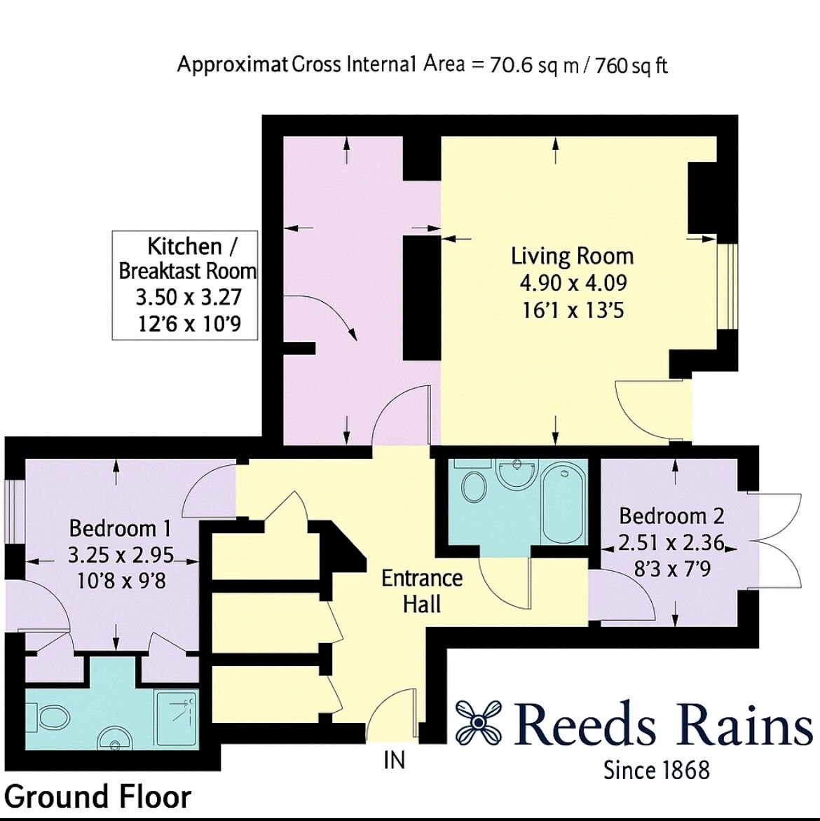 Floorplan of 2 bedroom  Flat for sale, Victoria Crescent, Chester, Cheshire, CH4