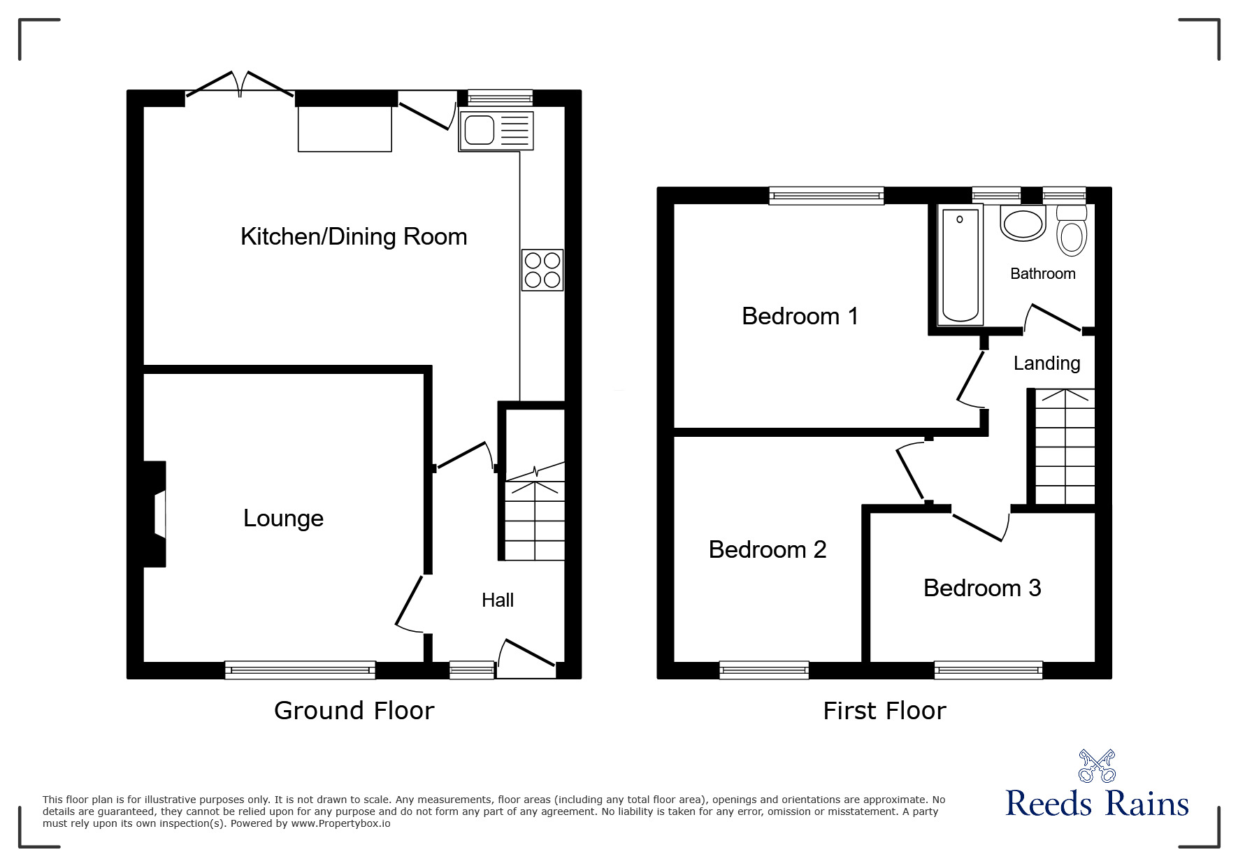 Floorplan of 3 bedroom End Terrace House for sale, Dyserth Road, Blacon, Cheshire, CH1