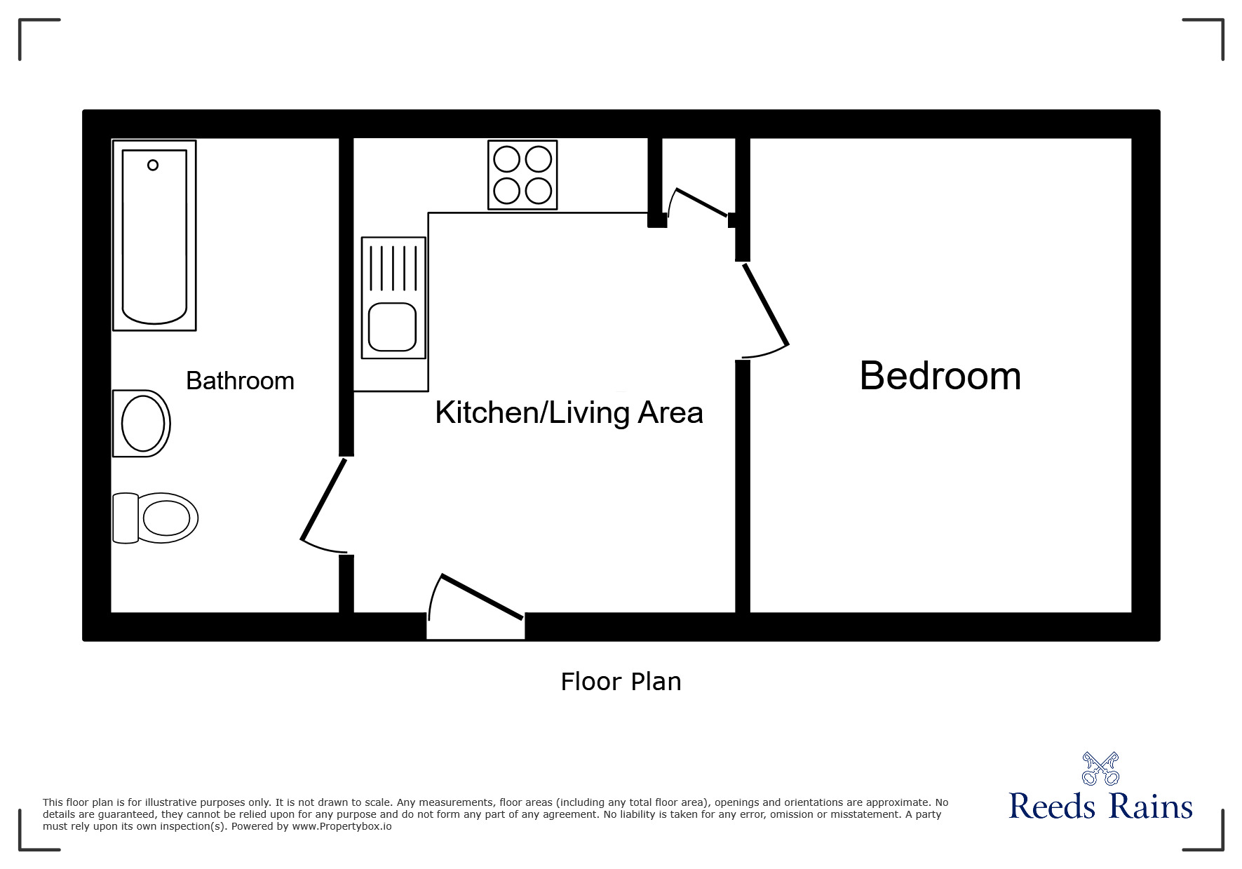 Floorplan of 1 bedroom Link Detached Flat to rent, Abbotsmeads, Parkgate Road, Cheshire, CH1
