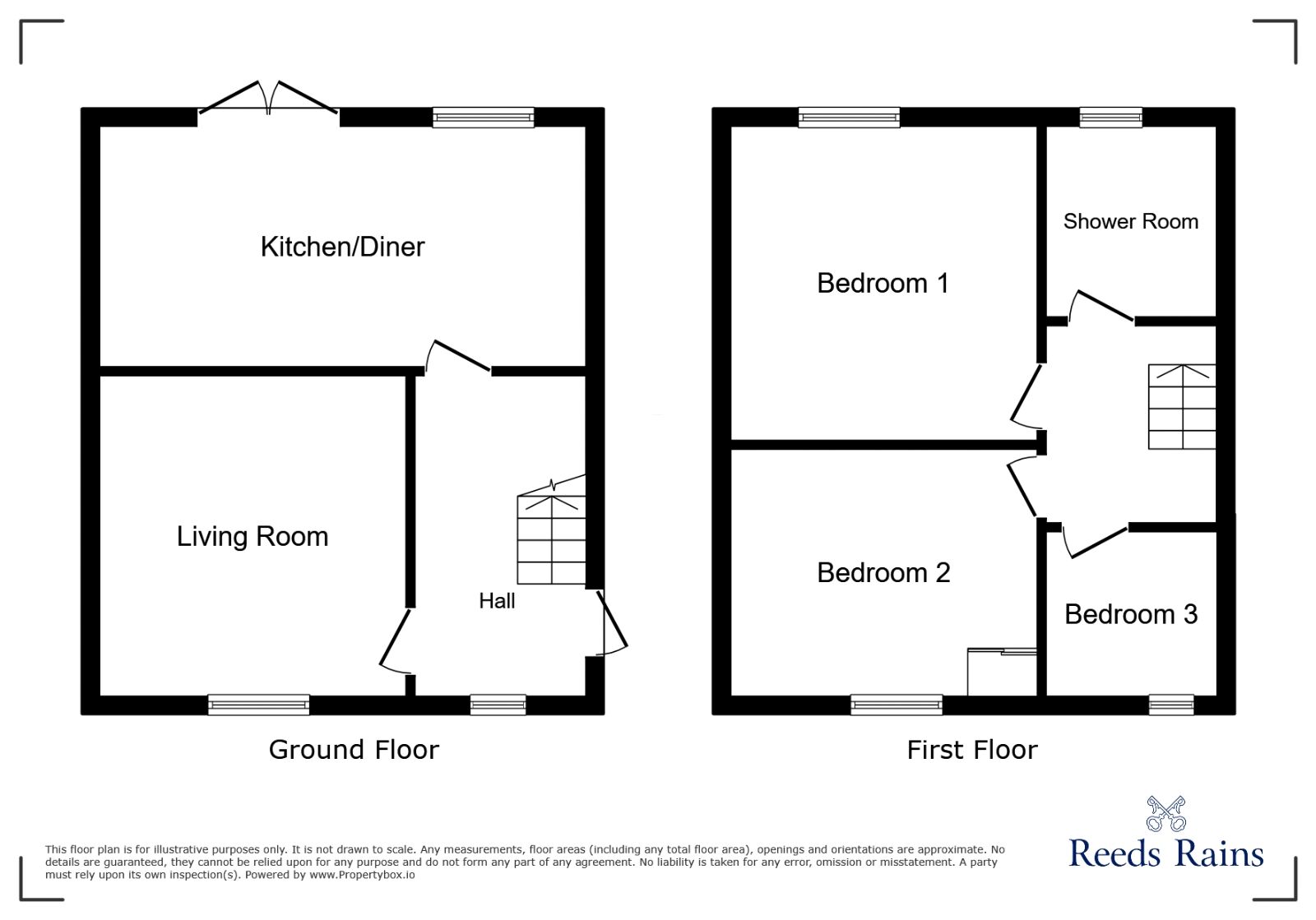 Floorplan of 3 bedroom Semi Detached House for sale, Nevin Road, Blacon, Cheshire, CH1