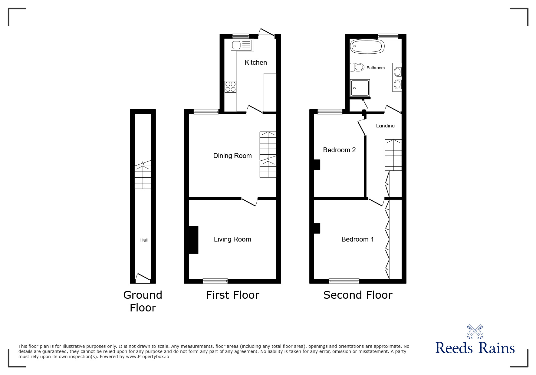 Floorplan of 2 bedroom Flat for sale, Black Friars, Chester, Cheshire, CH1
