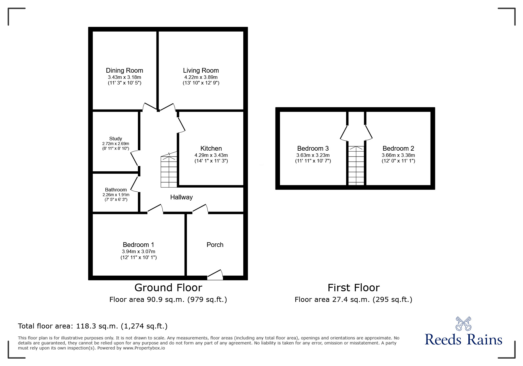 Floorplan of 3 bedroom Detached Bungalow for sale, Barkhill Road, Vicars Cross, Cheshire, CH3