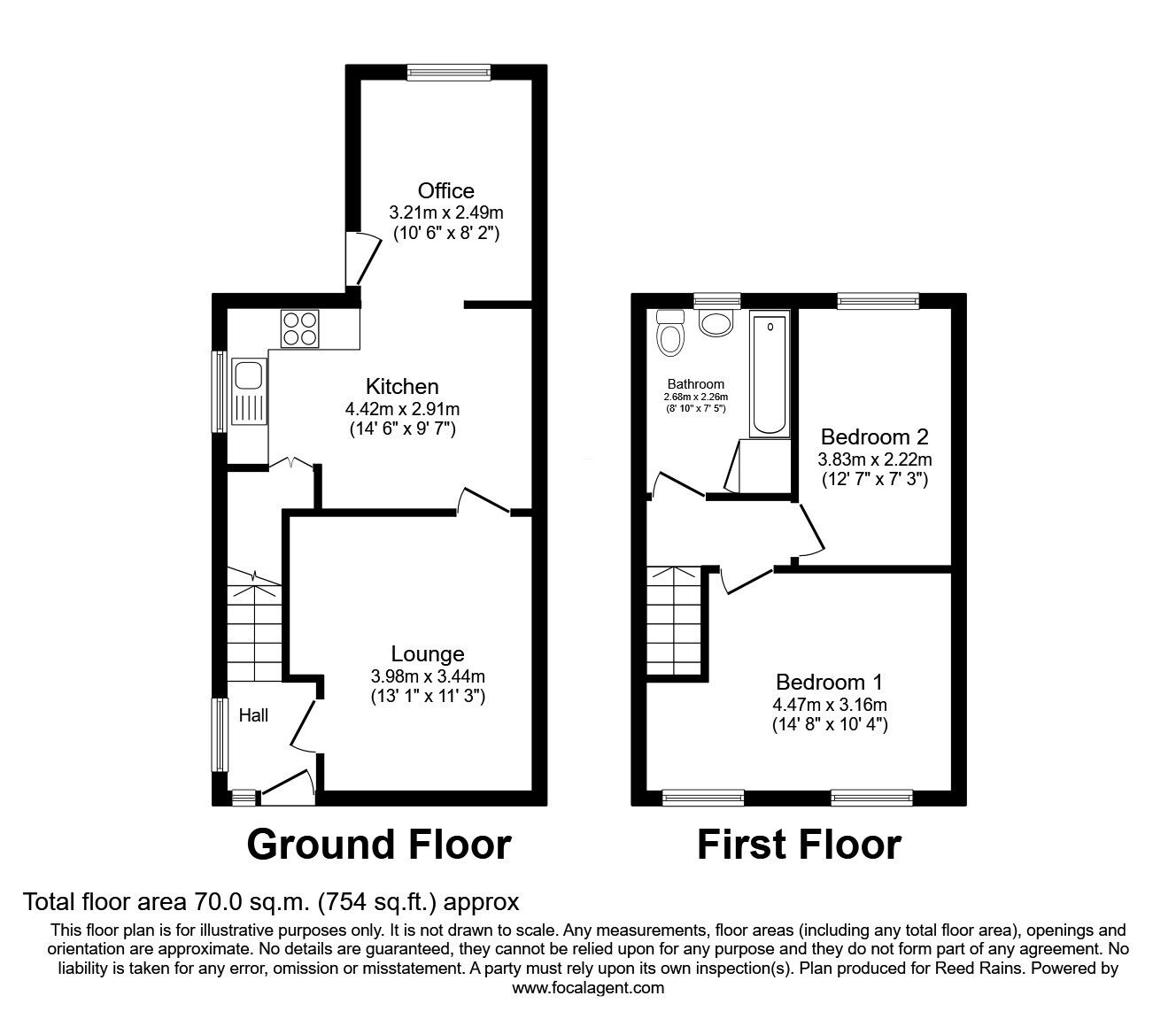 Floorplan of 2 bedroom Semi Detached House for sale, Finchett Drive, Chester, CH1