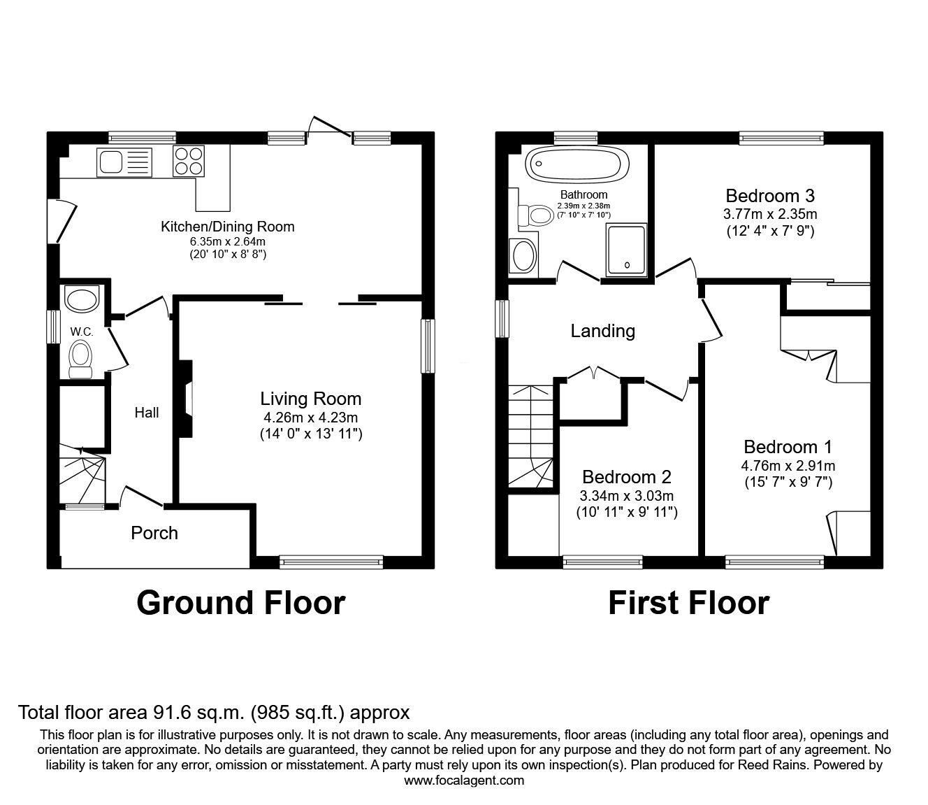 Floorplan of 3 bedroom Detached House for sale, Tudor Way, Great Boughton, CH3