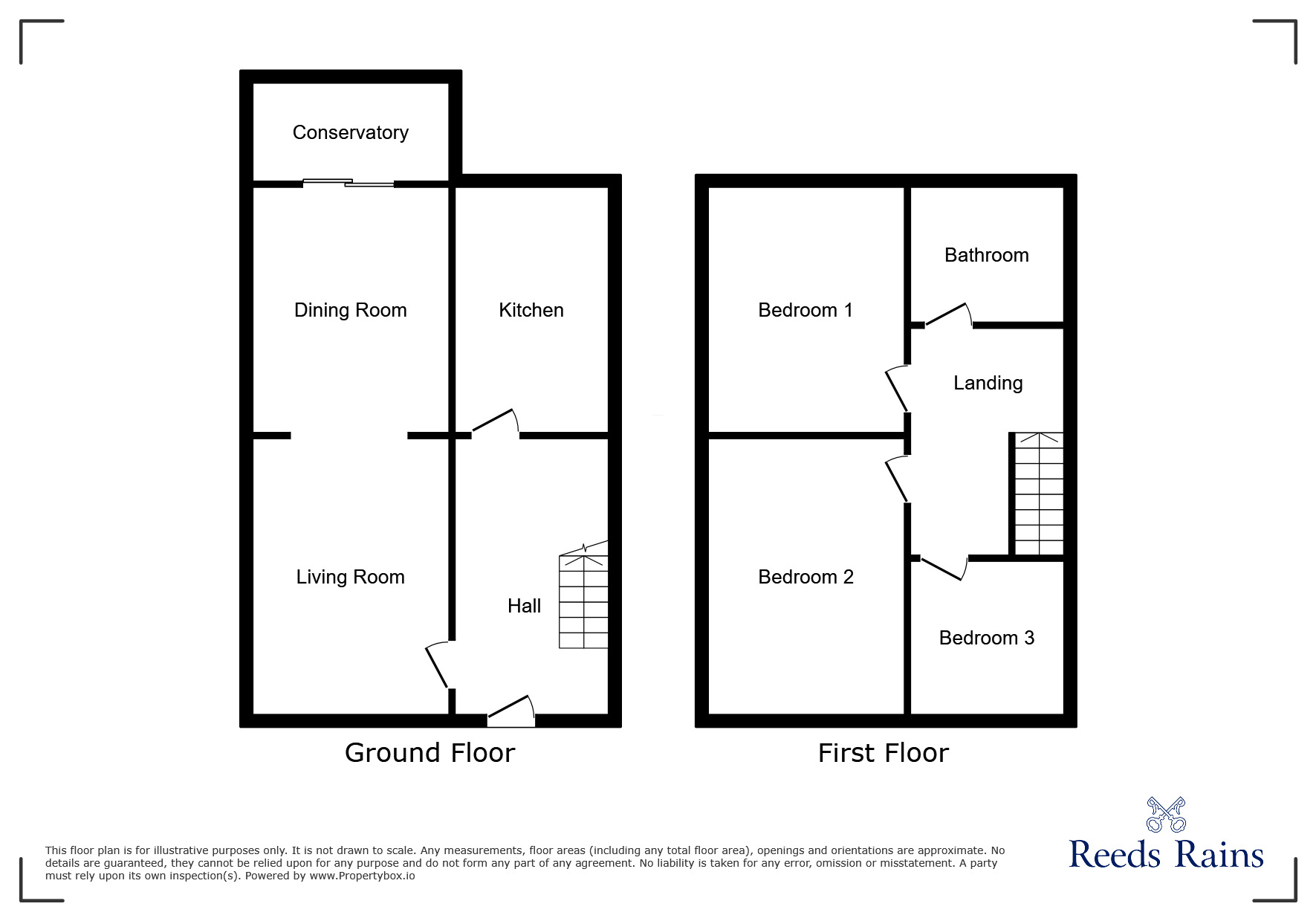 Floorplan of 3 bedroom Detached House for sale, Greenfield Crescent, Waverton, Cheshire, CH3