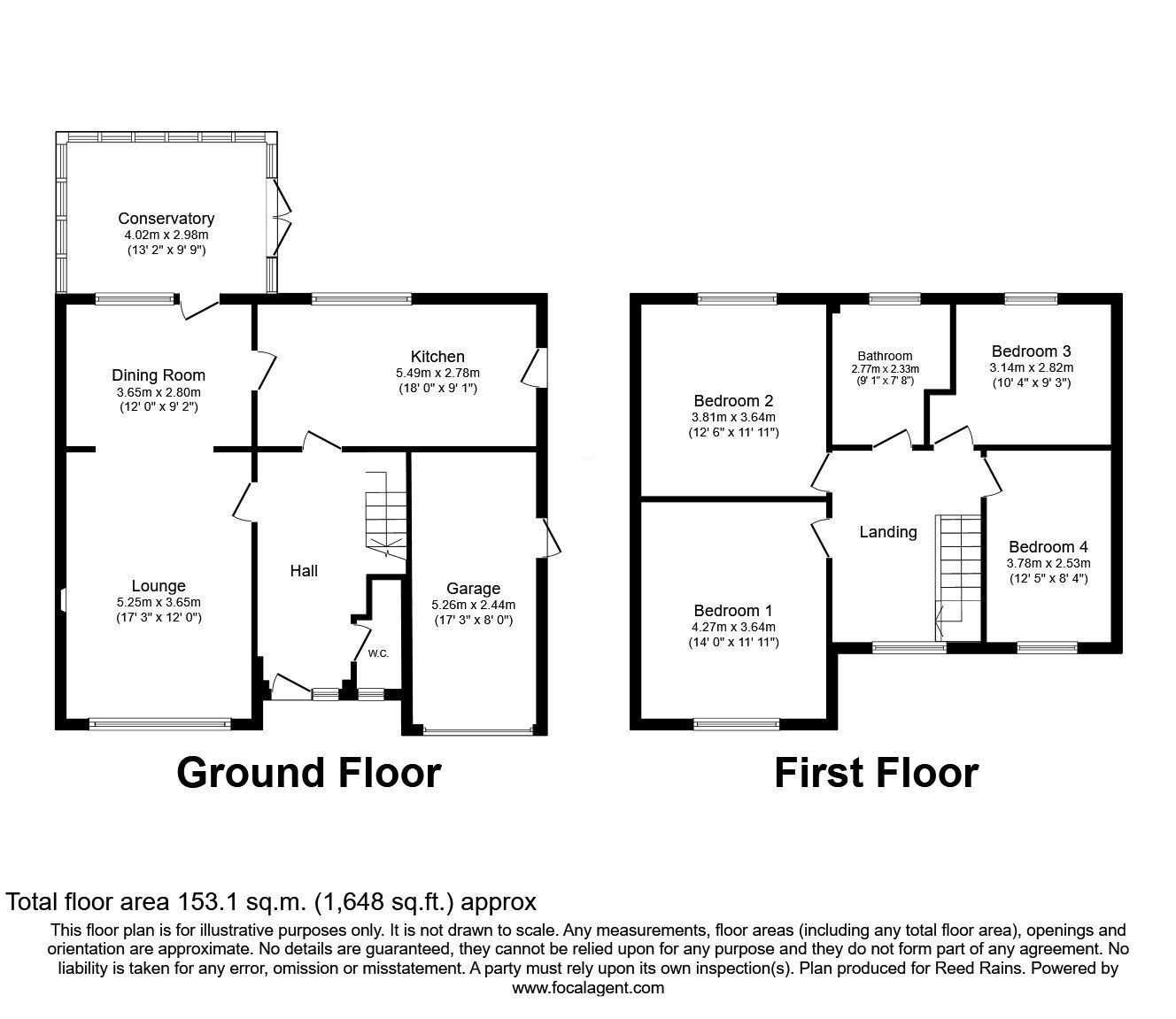 Floorplan of 4 bedroom Detached House for sale, Lime Tree Drive, Farndon, Cheshire, CH3