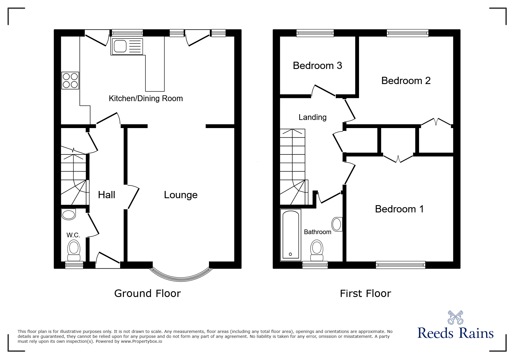 Floorplan of 3 bedroom Mid Terrace House for sale, Pinfold Court, Chester, Cheshire, CH4
