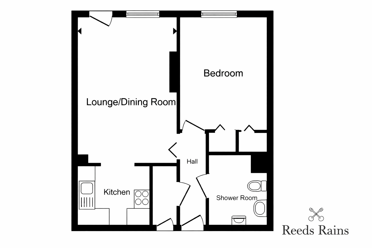 Floorplan of 1 bedroom Flat for sale, Homedee House, Garden Lane, Cheshire, CH1