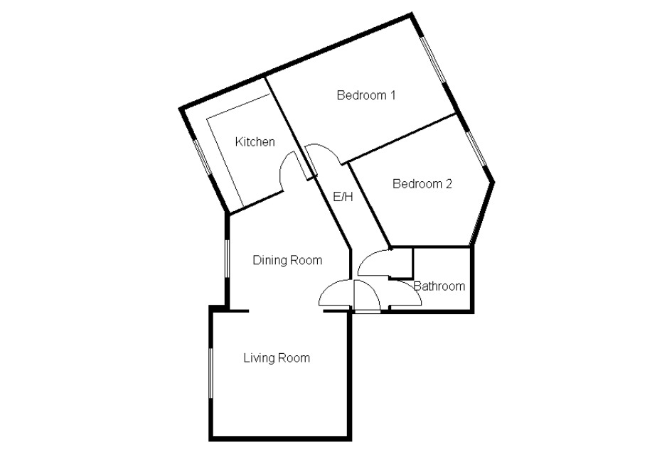 Floorplan of 2 bedroom Flat to rent, Chesterton Court, Chester, Cheshire, CH2