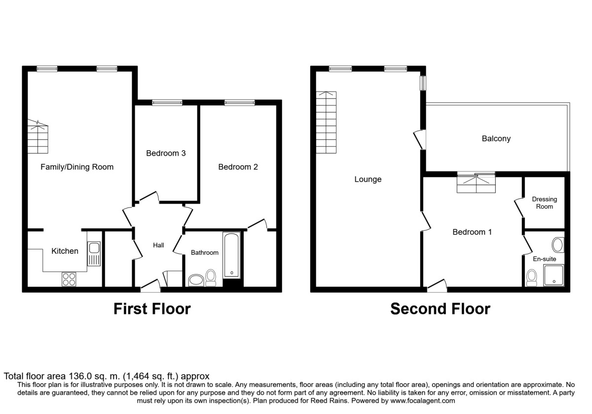 Floorplan of 3 bedroom Flat for sale, Queens Road, Chester, CH1