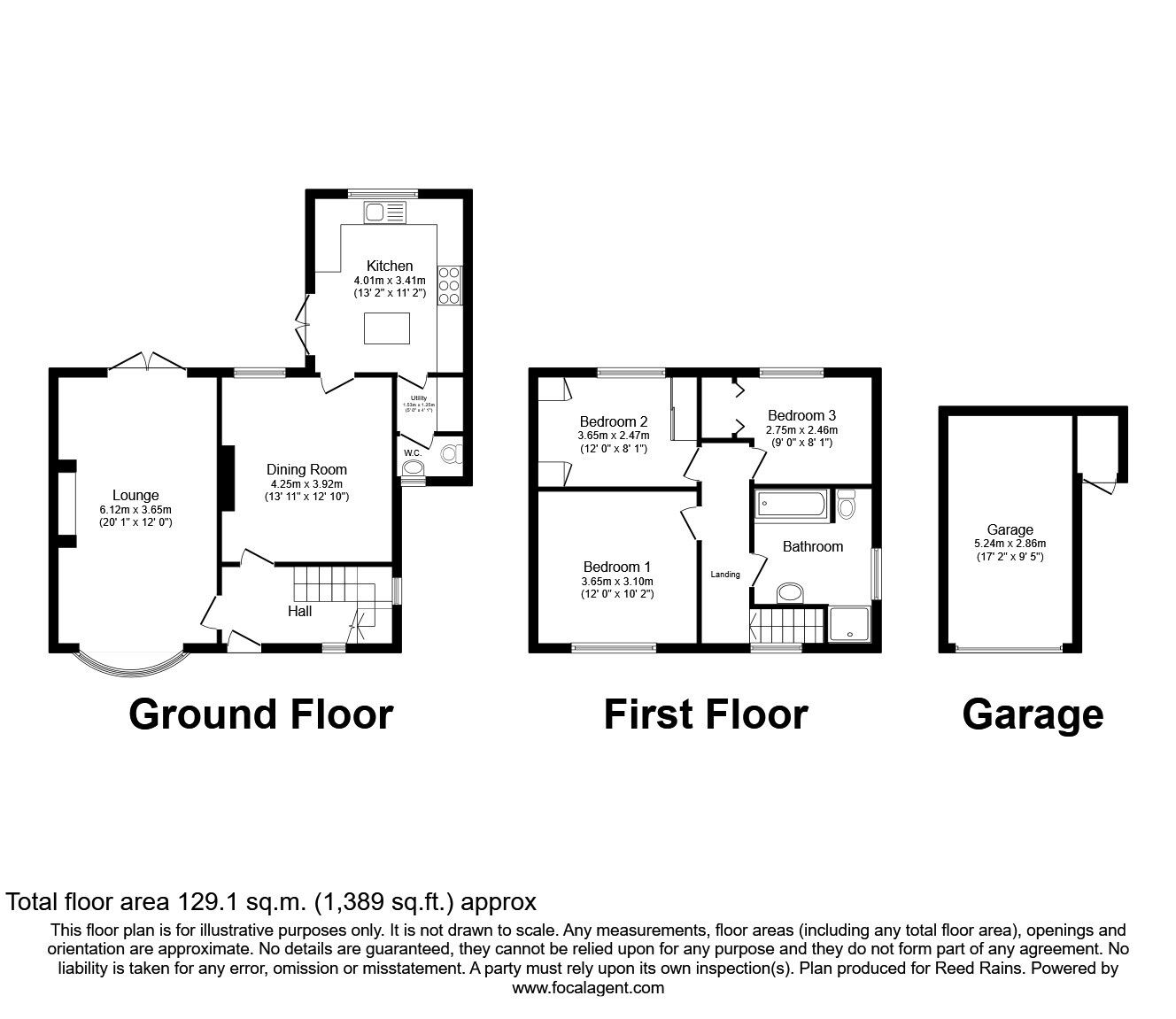 Floorplan of 3 bedroom Detached House for sale, Roadside, Whitchurch Road, Chester, CH3