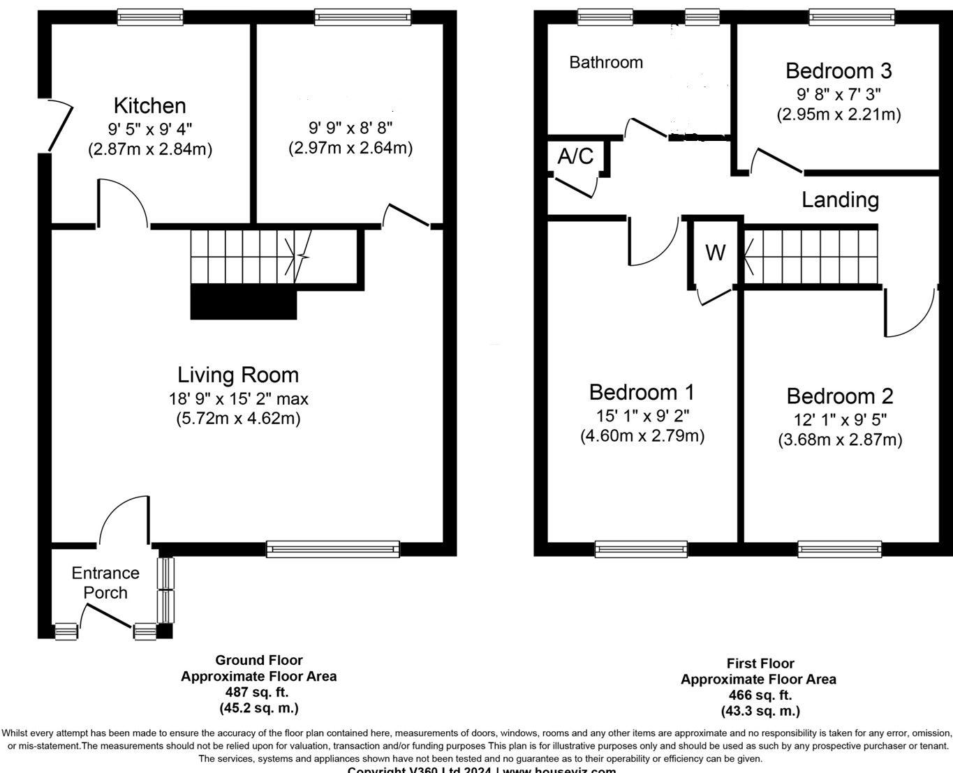 Floorplan of 3 bedroom Semi Detached House for sale, Melrose Avenue, Vicars Cross, CH3