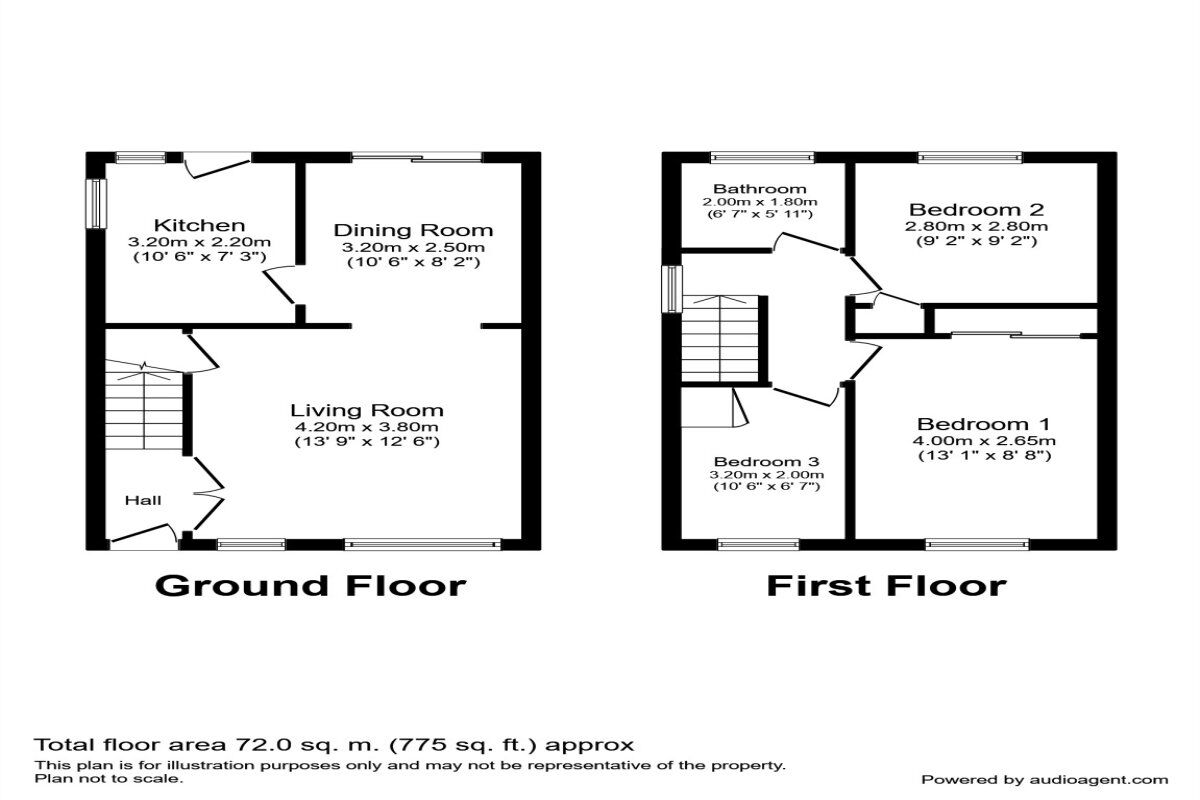 Floorplan of 3 bedroom Semi Detached House for sale, Chatsworth Road, Wirral, Merseyside, CH61