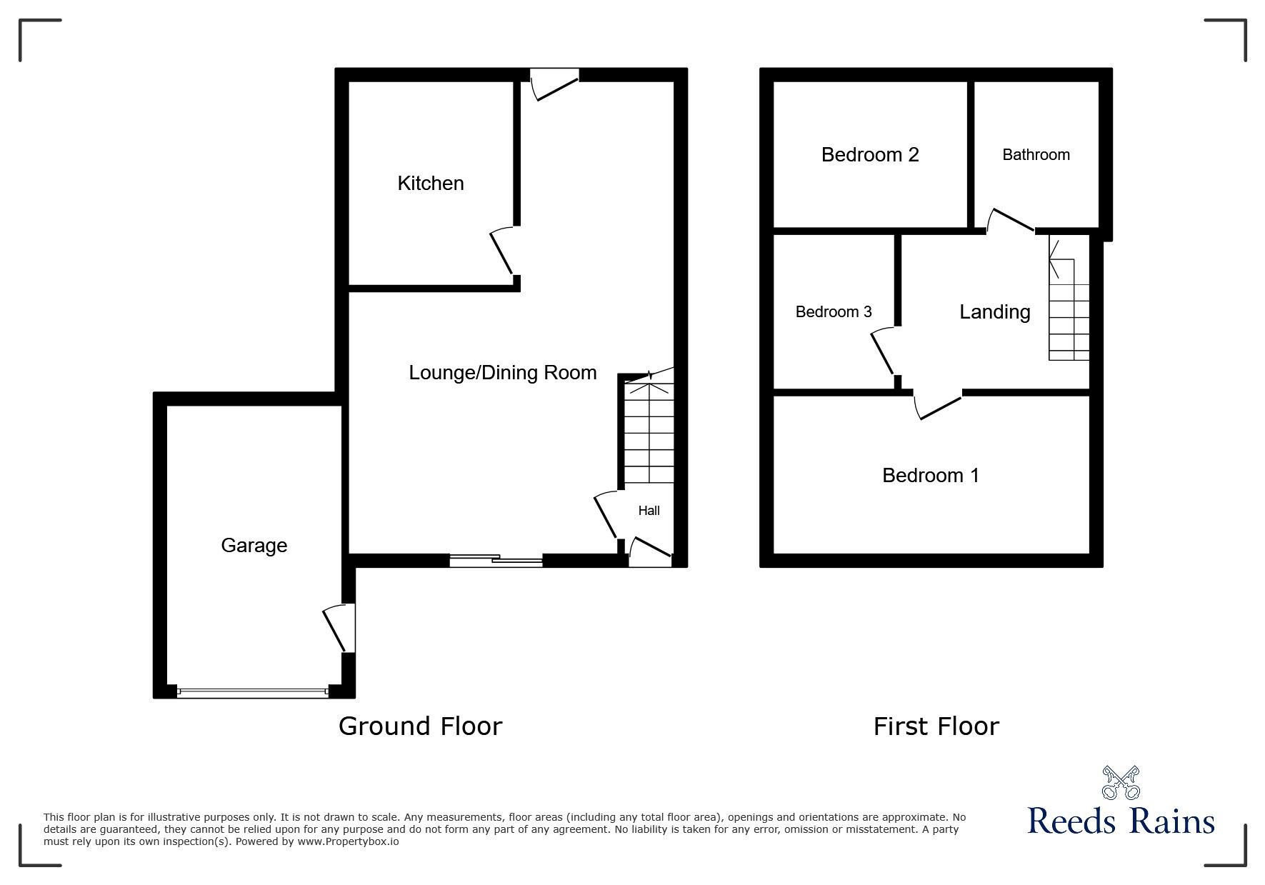 Floorplan of 3 bedroom Semi Detached House for sale, Castlefields, Tattenhall, Cheshire, CH3