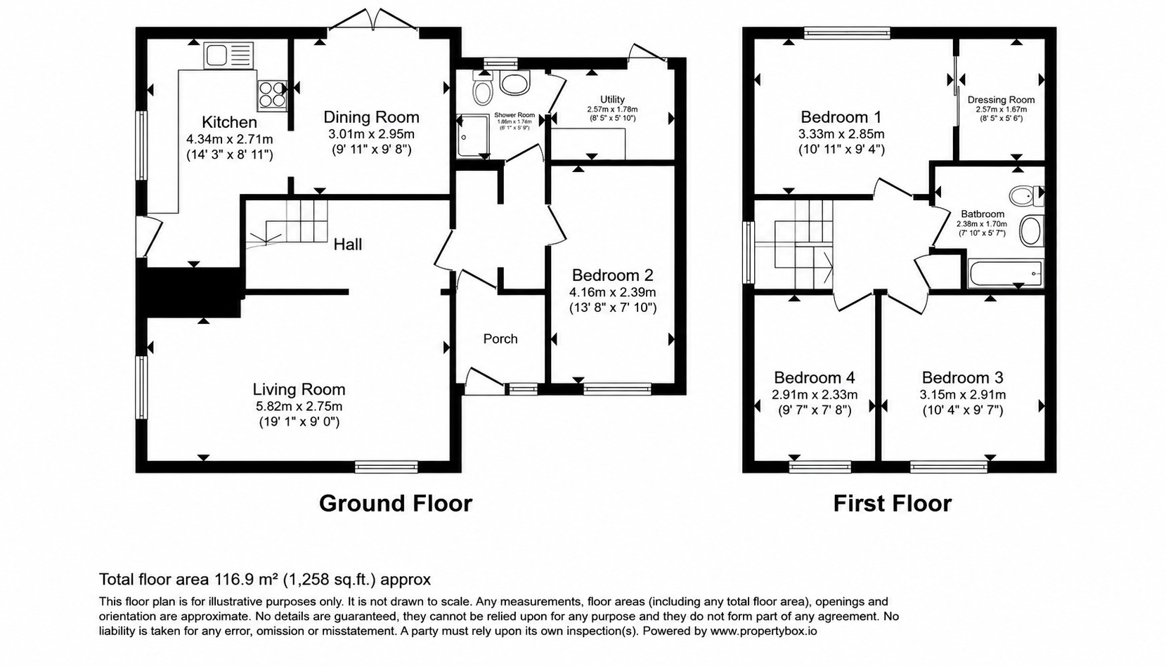 Floorplan of 4 bedroom Detached House for sale, Merton Drive, Chester, Cheshire, CH4